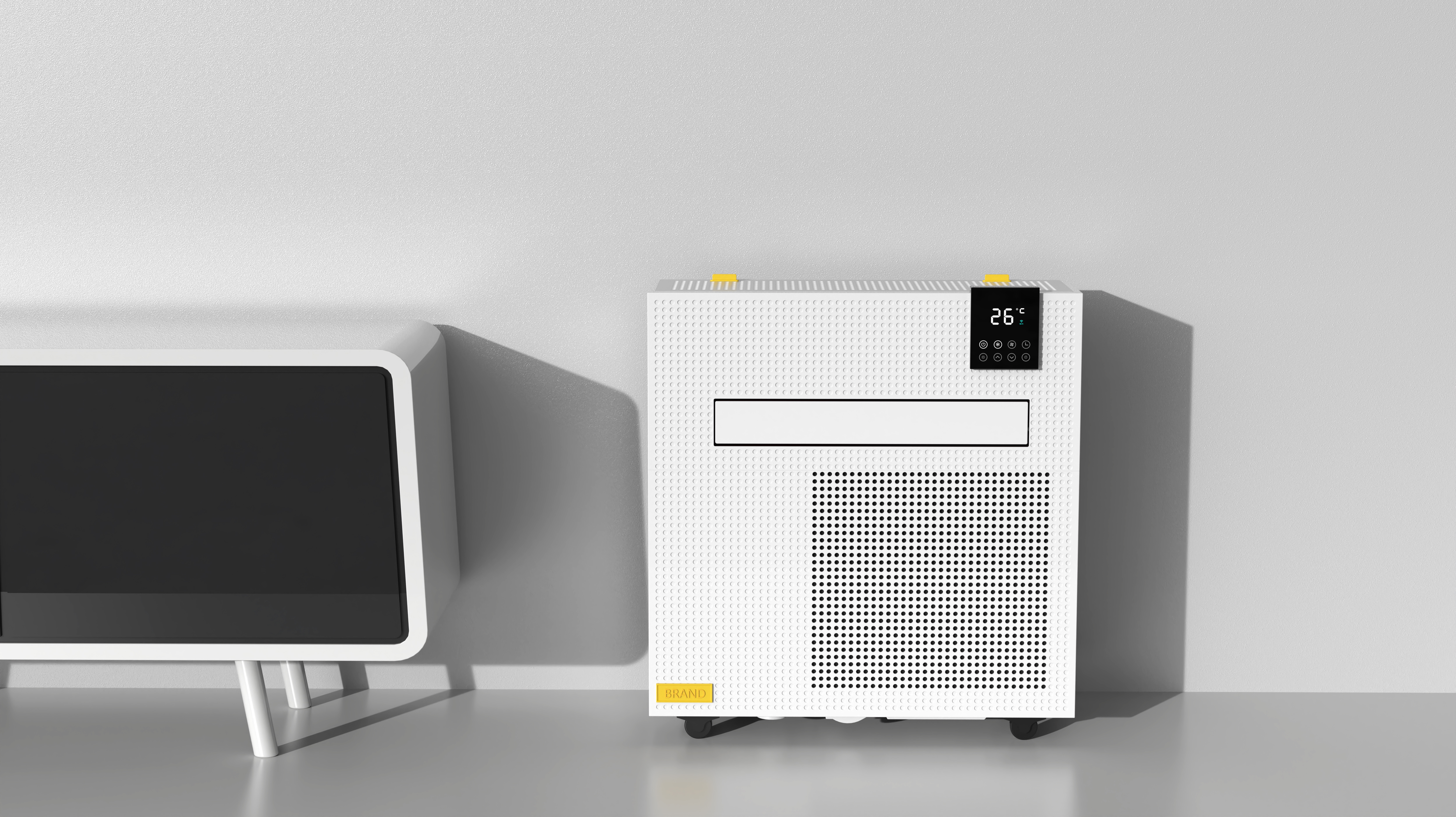 Mobile air conditioner，Household Electric Appliances，Japan，Simplicity，Wall hanging，clean，industrial design，