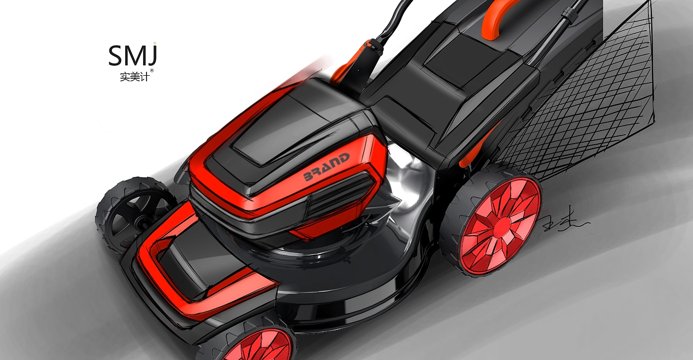 Lithium-ion lawn mower，industrial design，Garden Machinery，