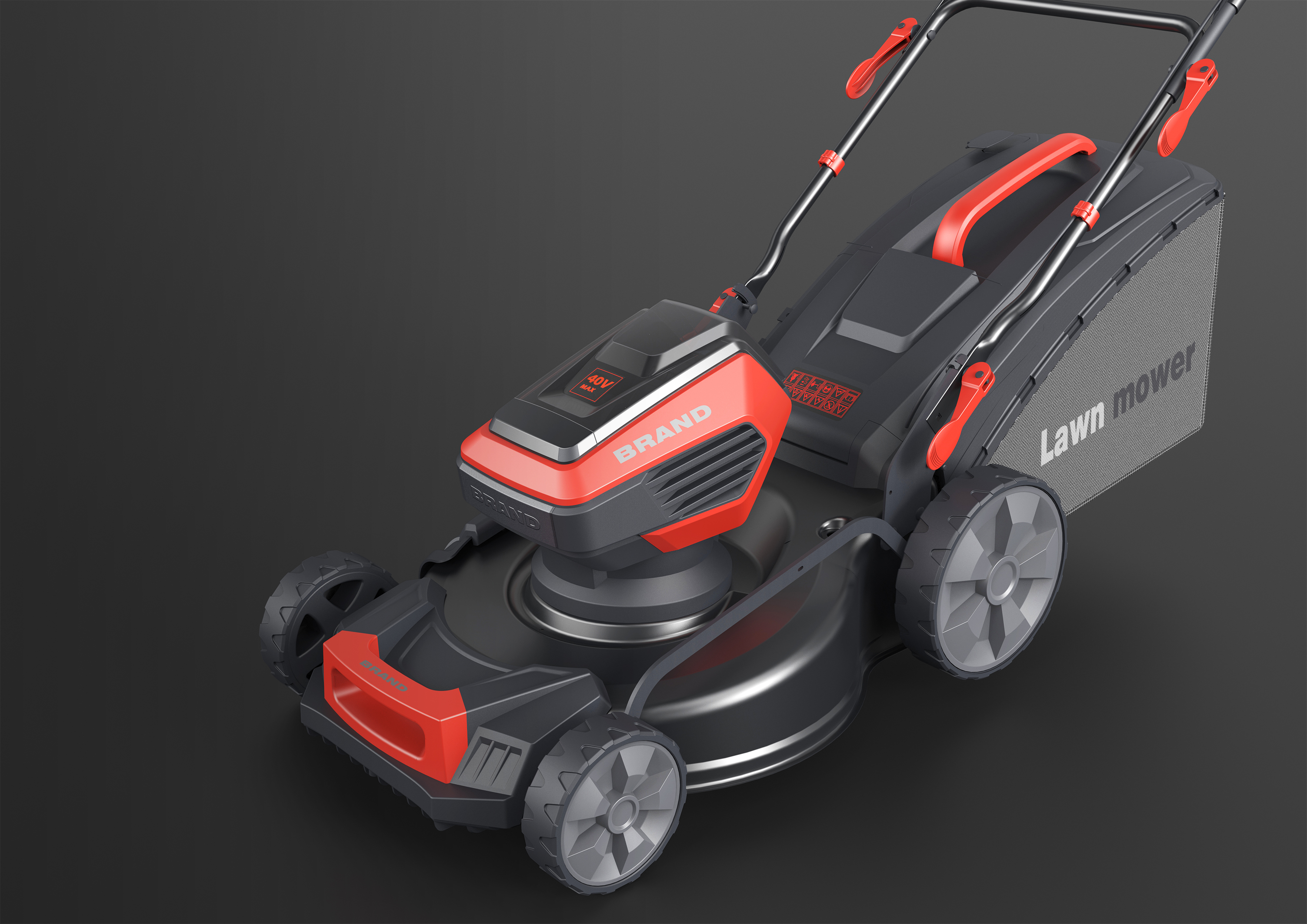 Lithium-ion lawn mower，industrial design，Garden Machinery，