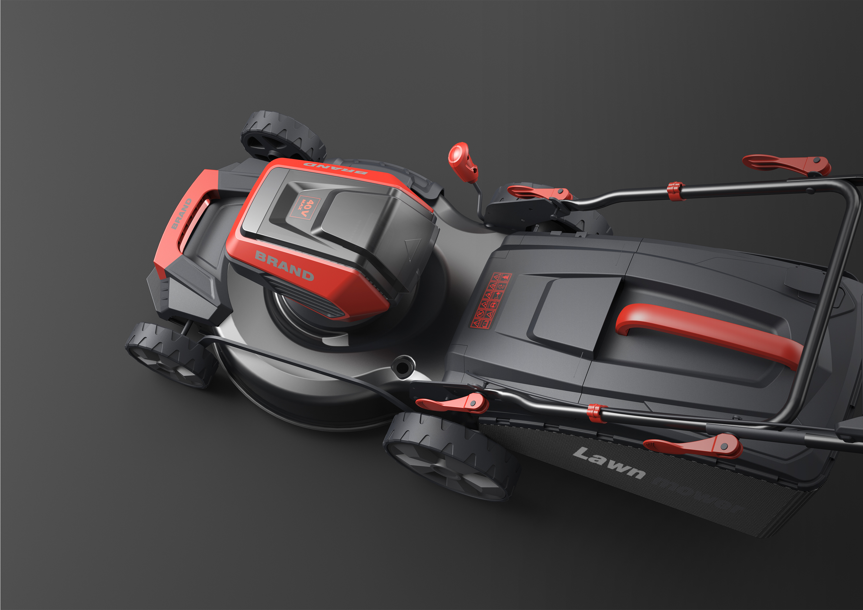 Lithium-ion lawn mower，industrial design，Garden Machinery，