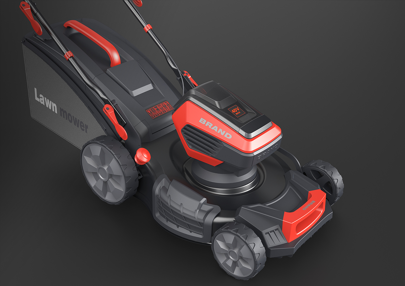 Lithium-ion lawn mower，industrial design，Garden Machinery，
