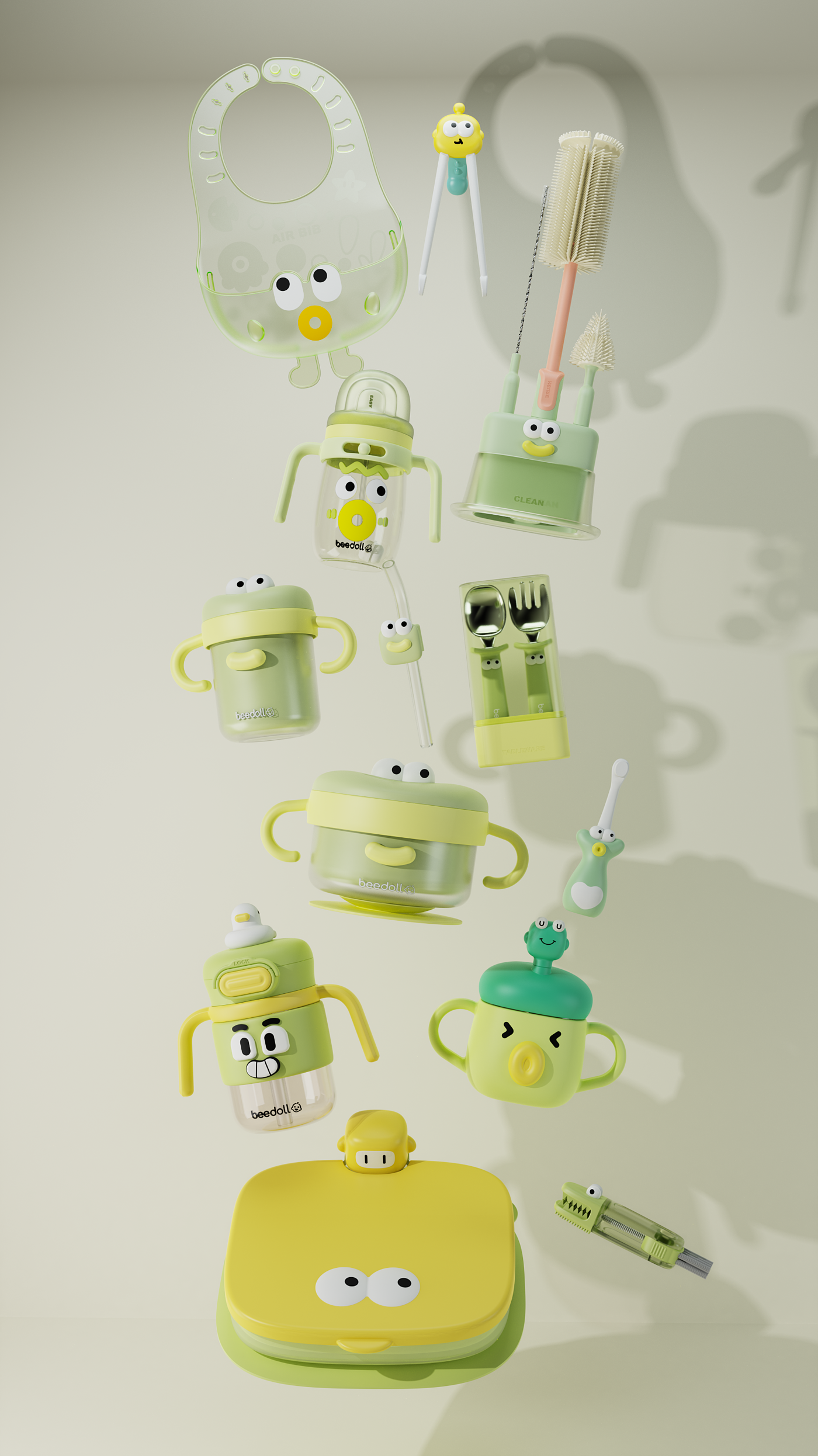 children，Water cup，bowl，Straw cup，milk bottle brush，Bib，Infant child，chopsticks，