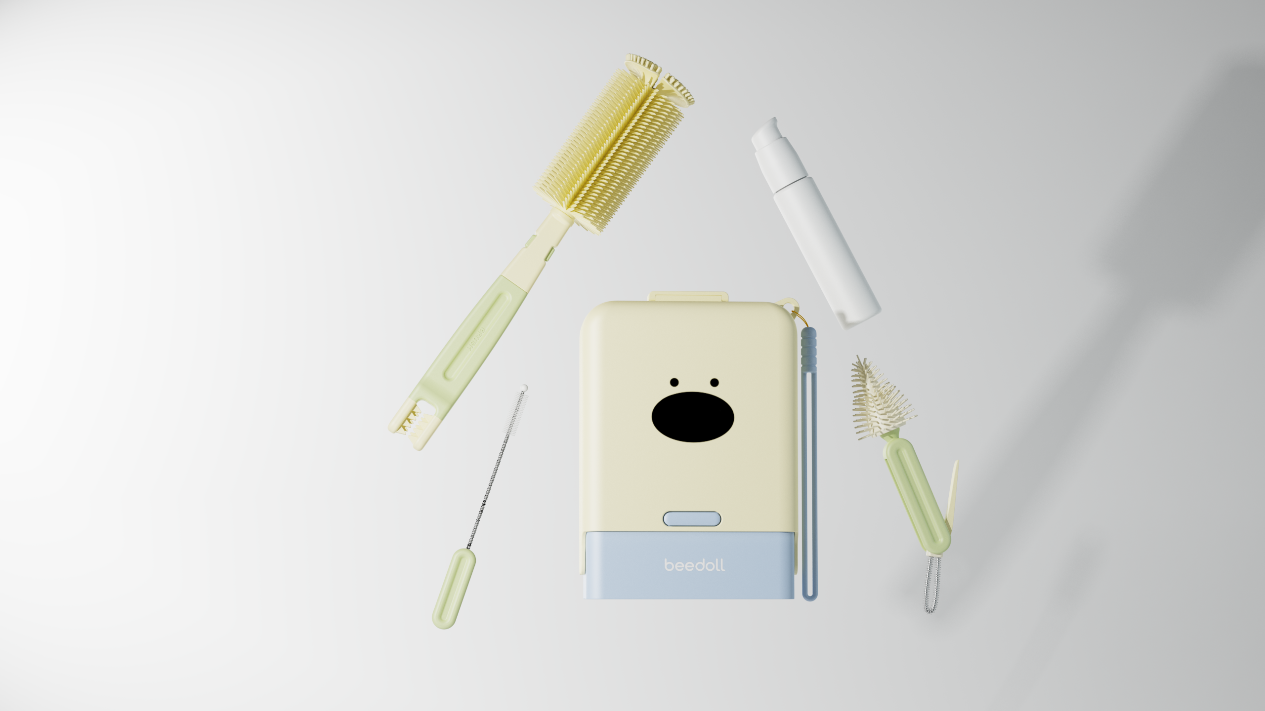 milk bottle brush，Portable，feeding bottle，brush，clean，