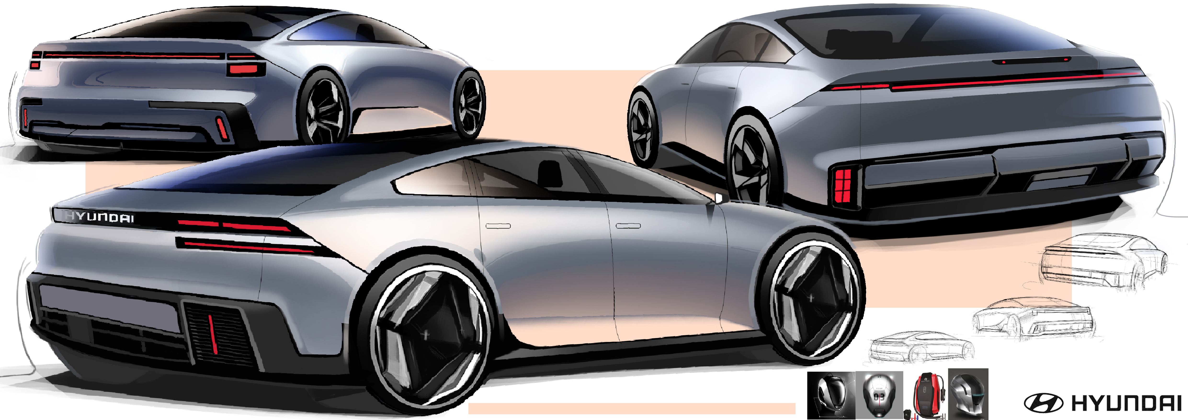 Automobile design，Automobile exterior decoration design，car，cardesign，Hand drawn，