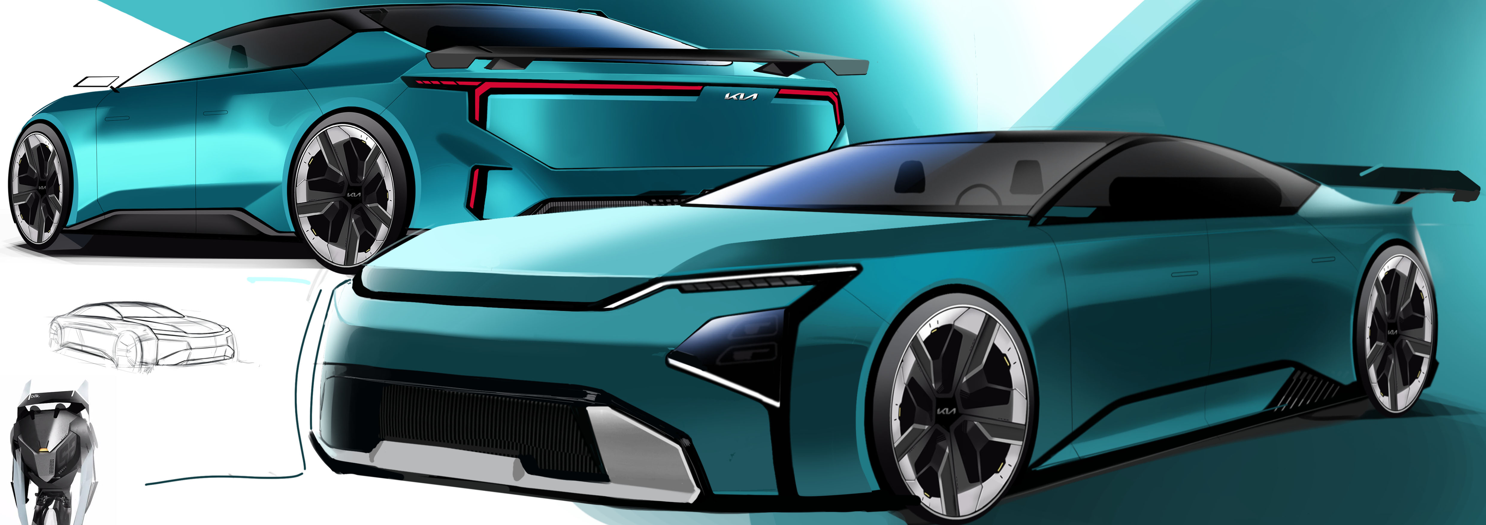 Automobile design，Automobile exterior decoration design，car，cardesign，Hand drawn，