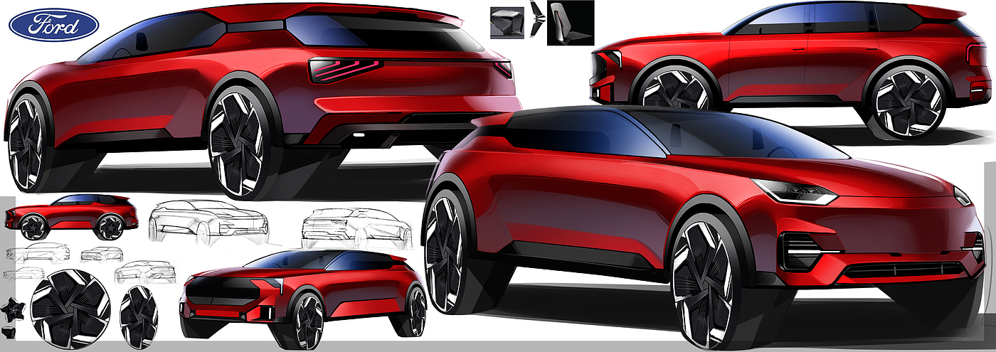 Automobile design，Automobile exterior decoration design，car，cardesign，Hand drawn，