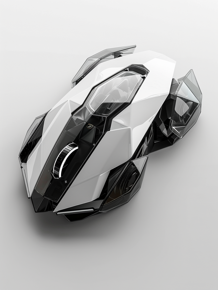 mouse，AIGC，Love the light bulb，Sports car, Lamborghini，transparent，