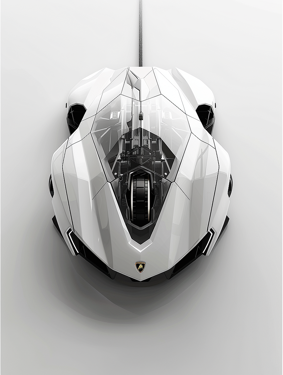 mouse，AIGC，Love the light bulb，Sports car, Lamborghini，transparent，