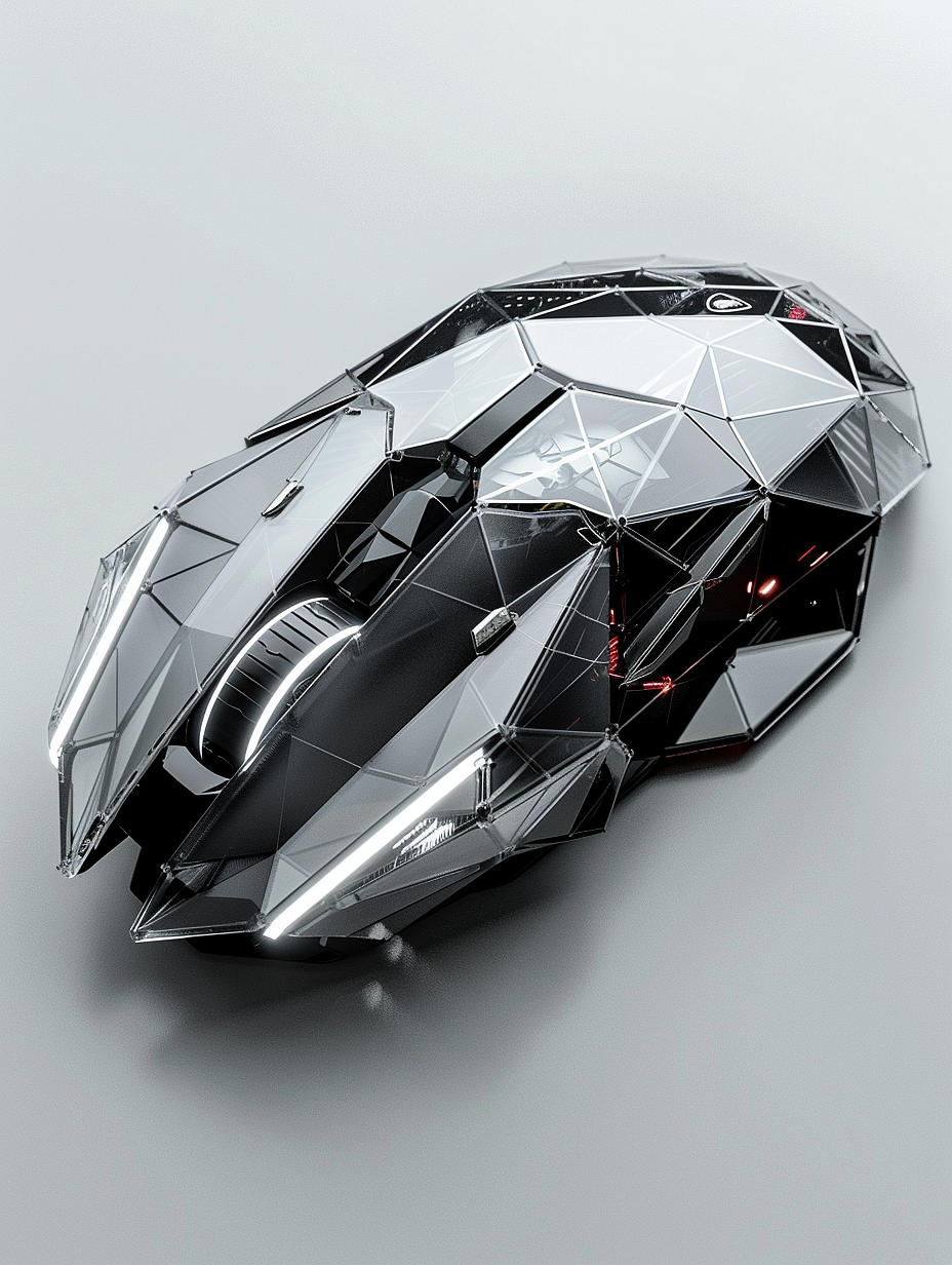 mouse，AIGC，Love the light bulb，Sports car, Lamborghini，transparent，