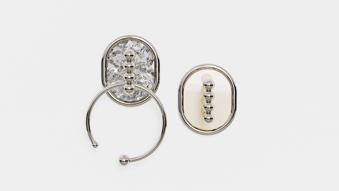 Light luxury，transparent，a hook，Home Furnishing，