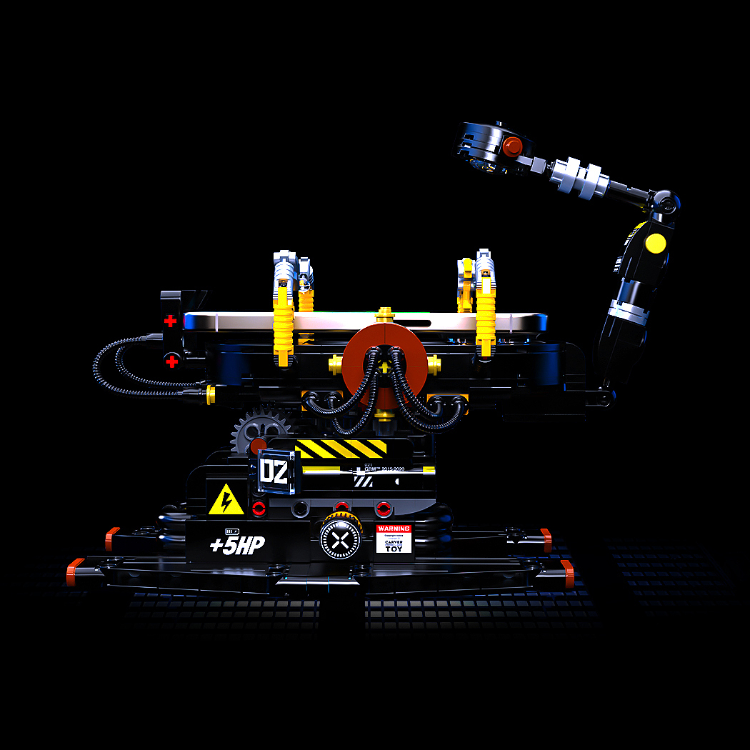 Original design，Building blocks，Mobile phone bracket，Tide play，Table setting，Cool，Mecha，