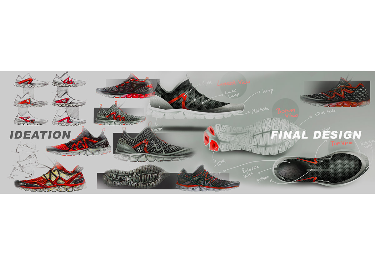 Running shoes，shoes，product design，industrial design，