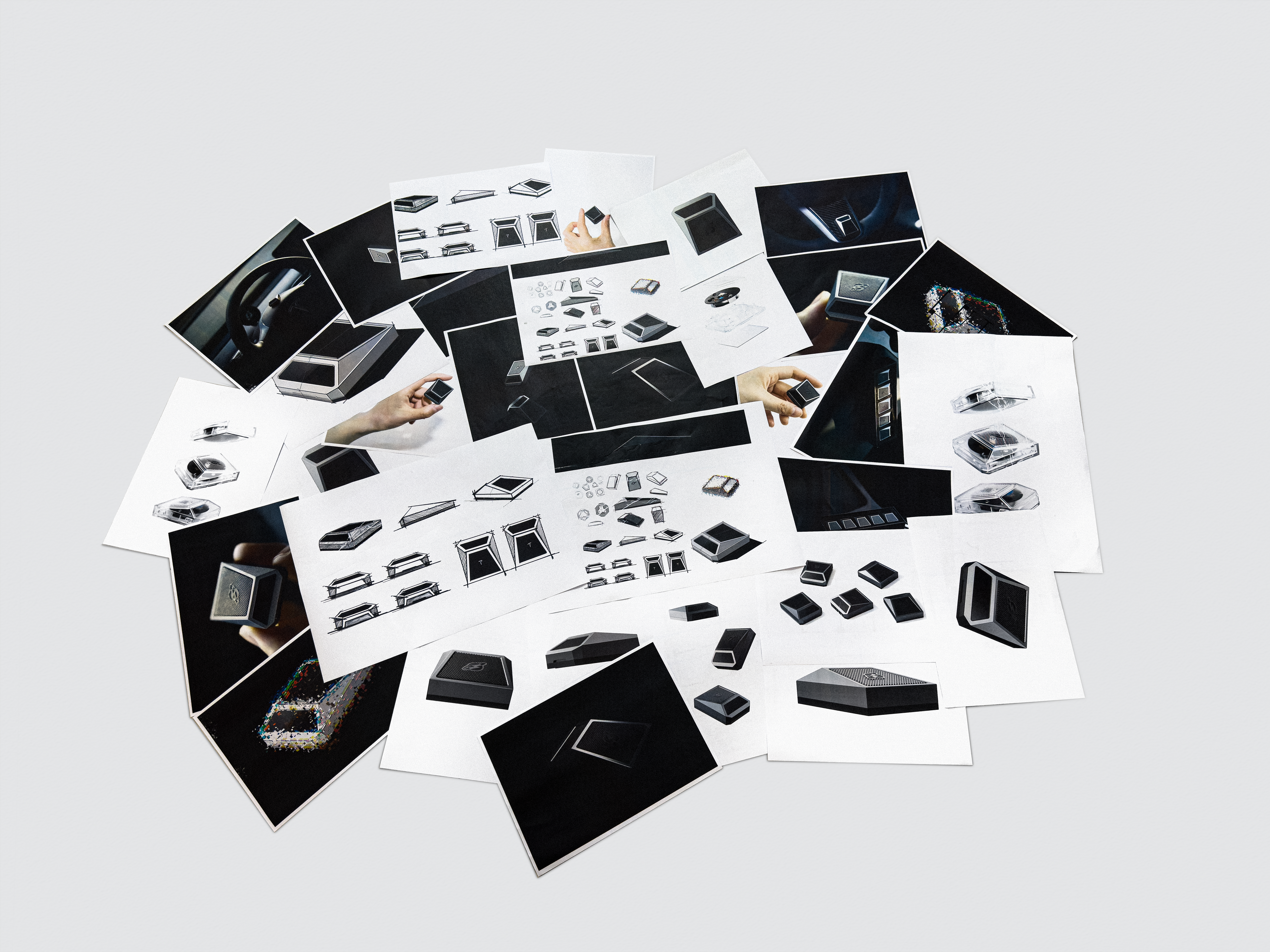 ZENMOKE，Around Tesla，product design，Minimalist，Original design，Vehicle products，industrial design，Smart Button，