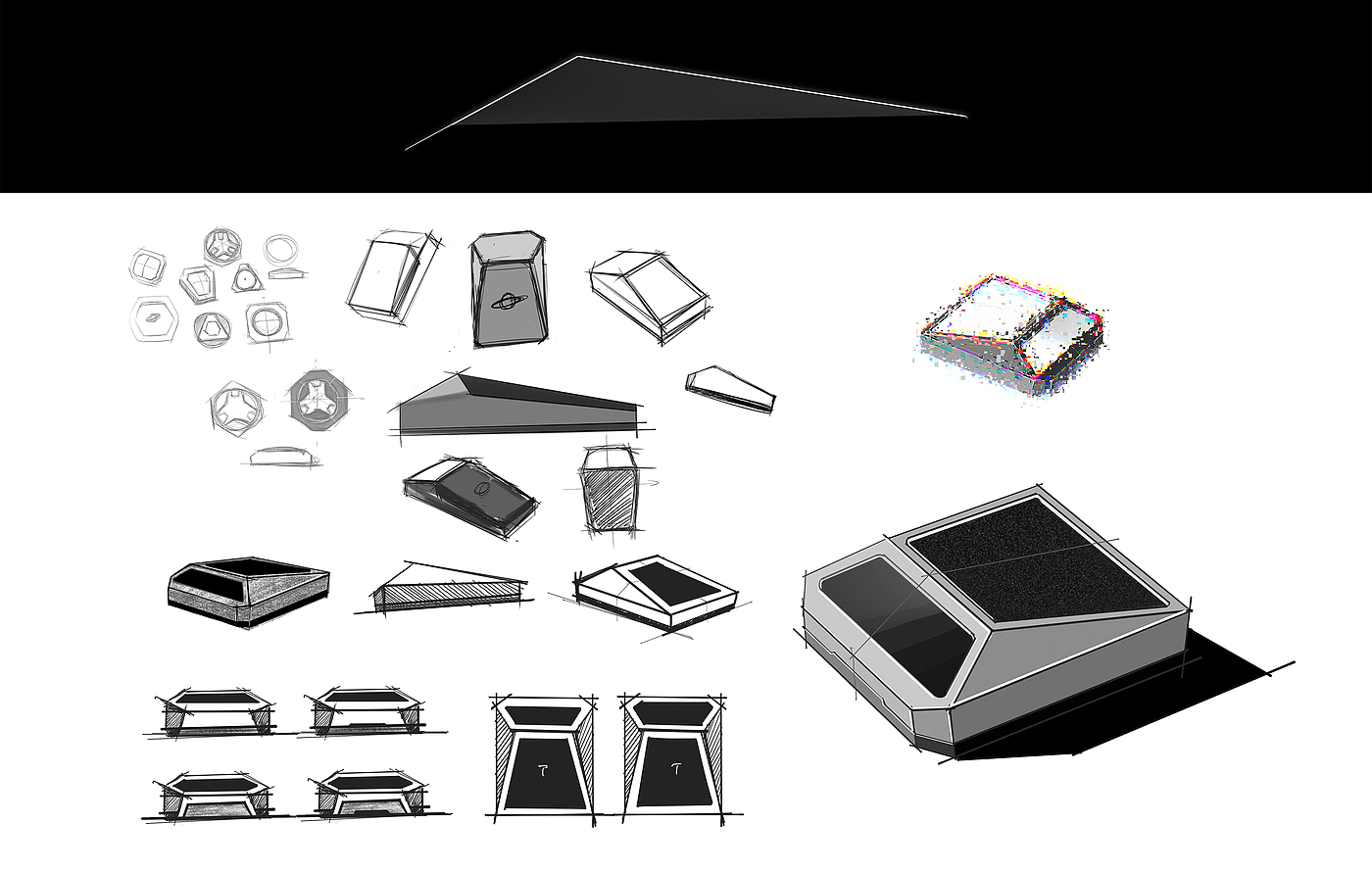 ZENMOKE，Around Tesla，product design，Minimalist，Original design，Vehicle products，industrial design，Smart Button，