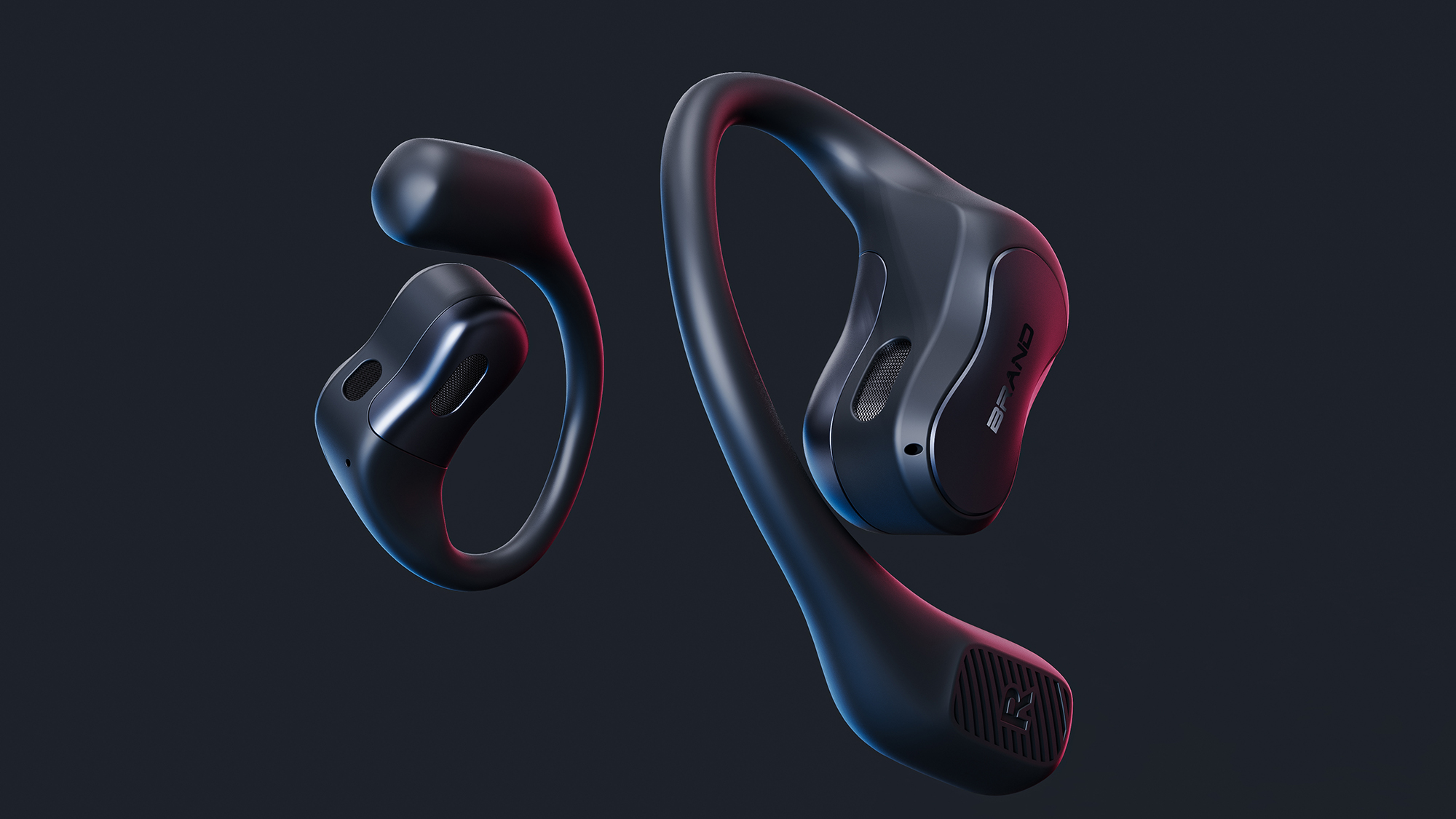 Bluetooth bone conduction headset design, headset design，