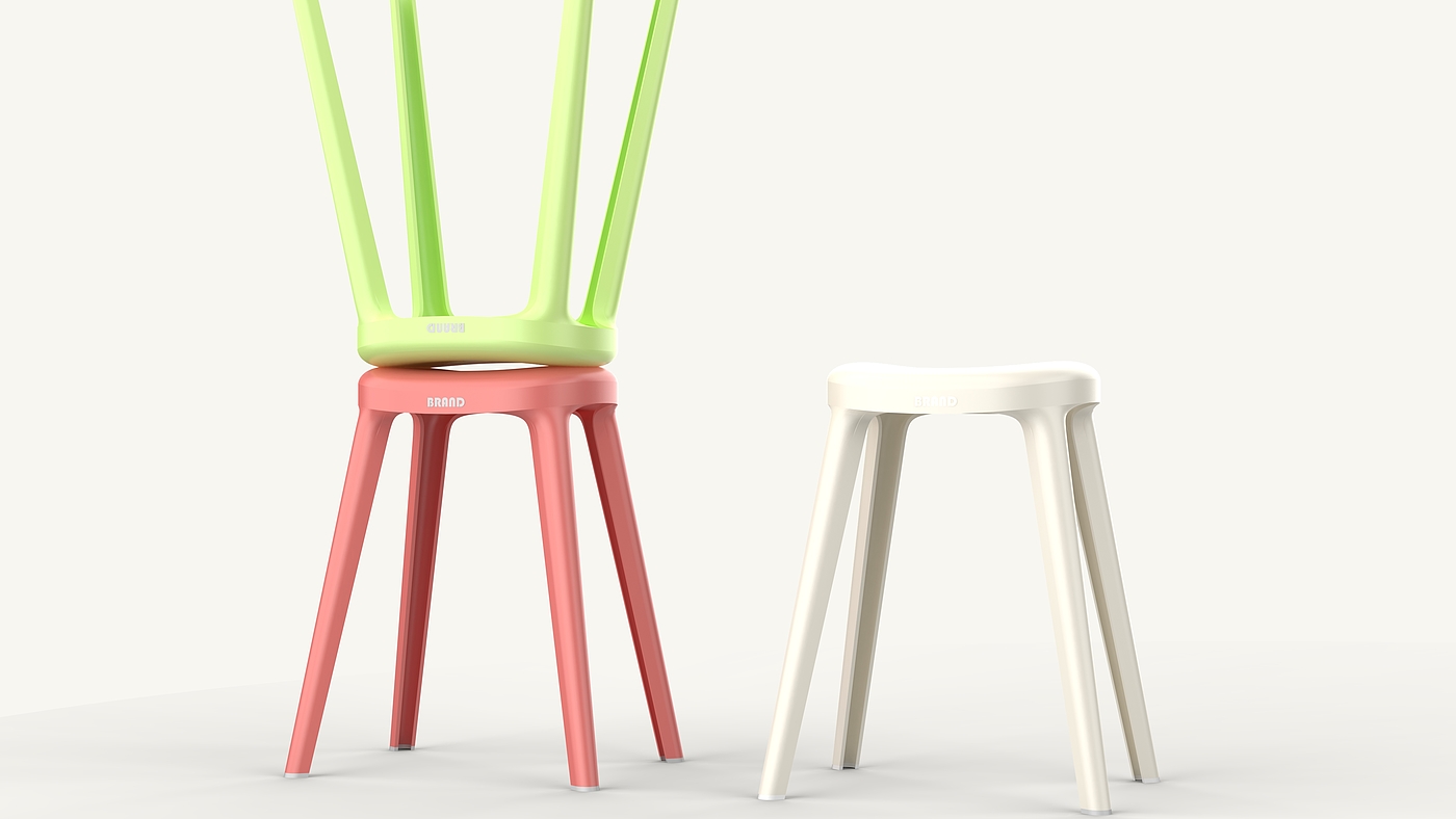 Plastic stool，Seat design，stool，Dopamine color matching，Home stool，Multicolor design，