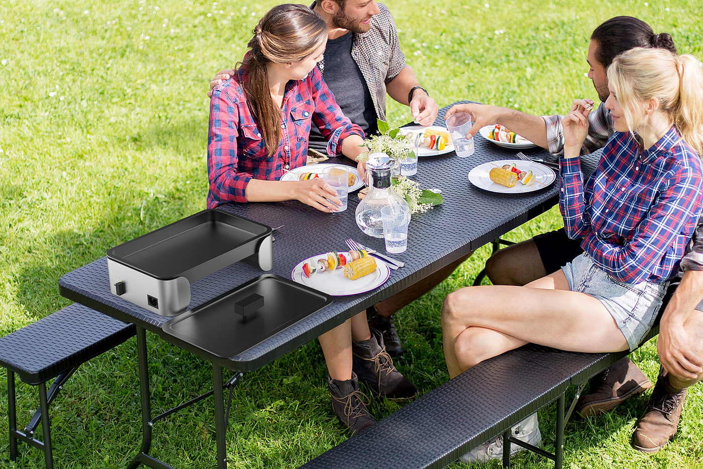 Can carry the grill, convenient storage, easy to clean，