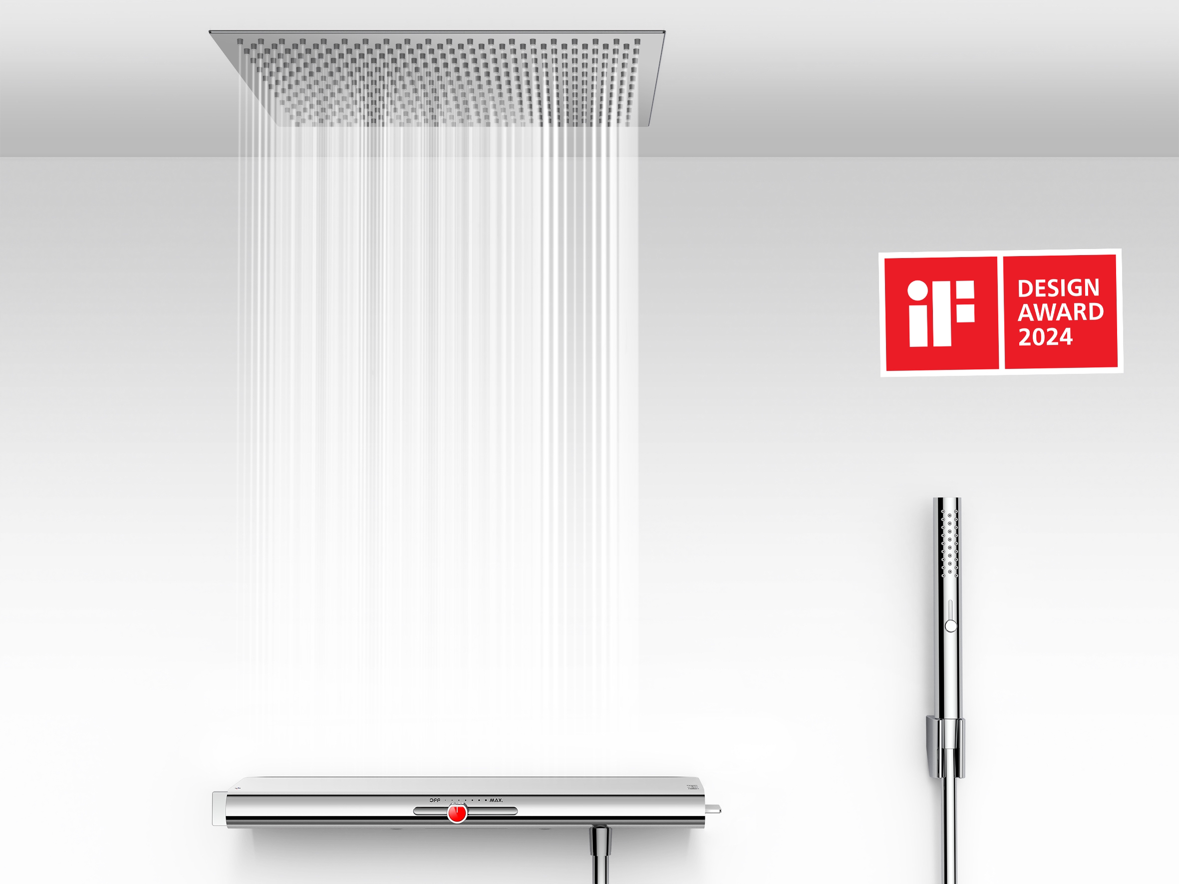 Bathroom design，product design，Boundless design，original，German iF Design Award，Shower，Big shower，2024IF Design Award，