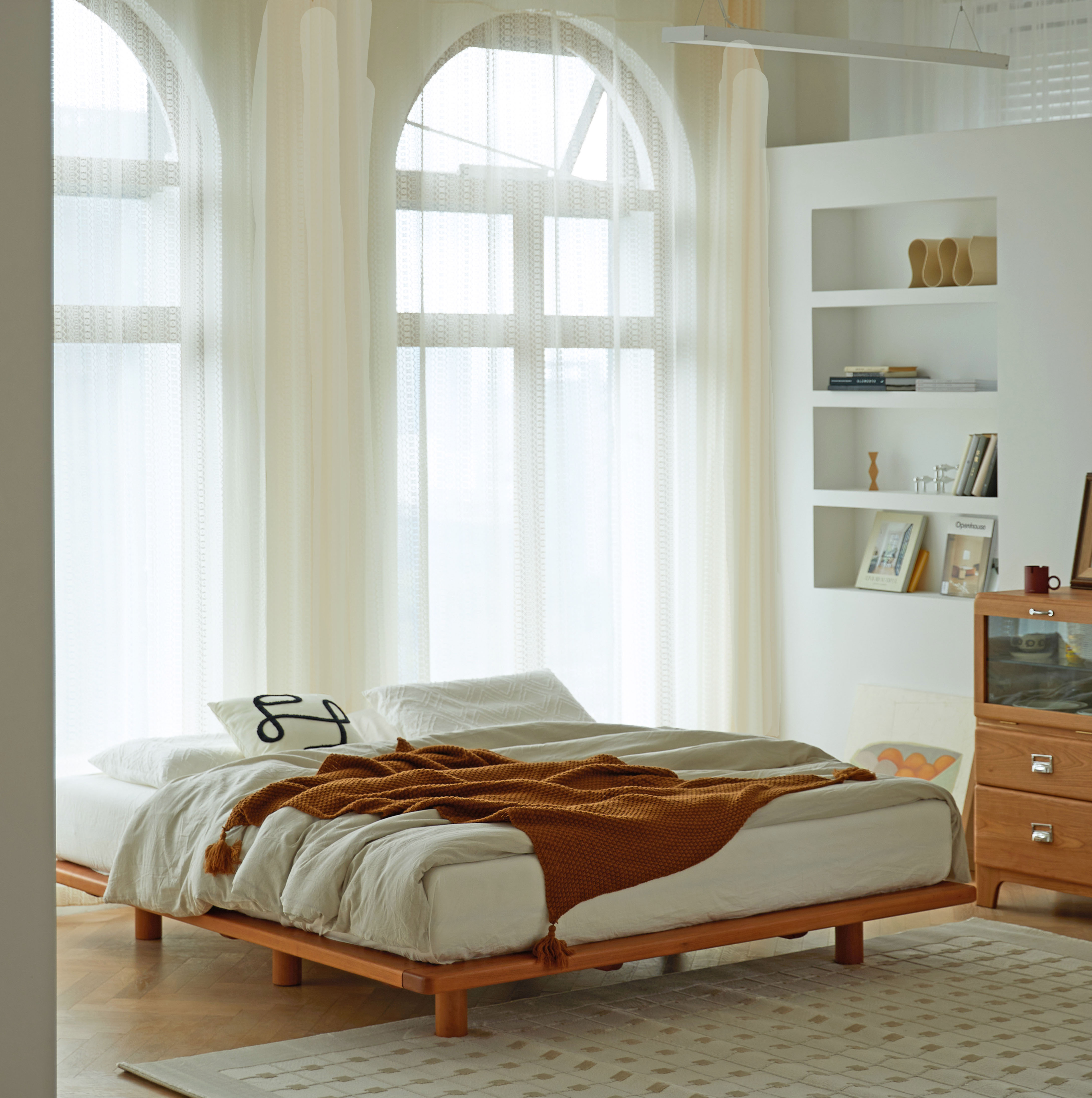 furniture design ，Residential Furniture，Solid wood furniture，Solid wood bed，Original design，
