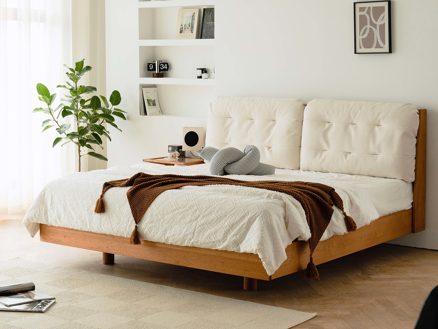 Residential Furniture，Solid wood bed，furniture design ，Original design，Solid wood furniture，