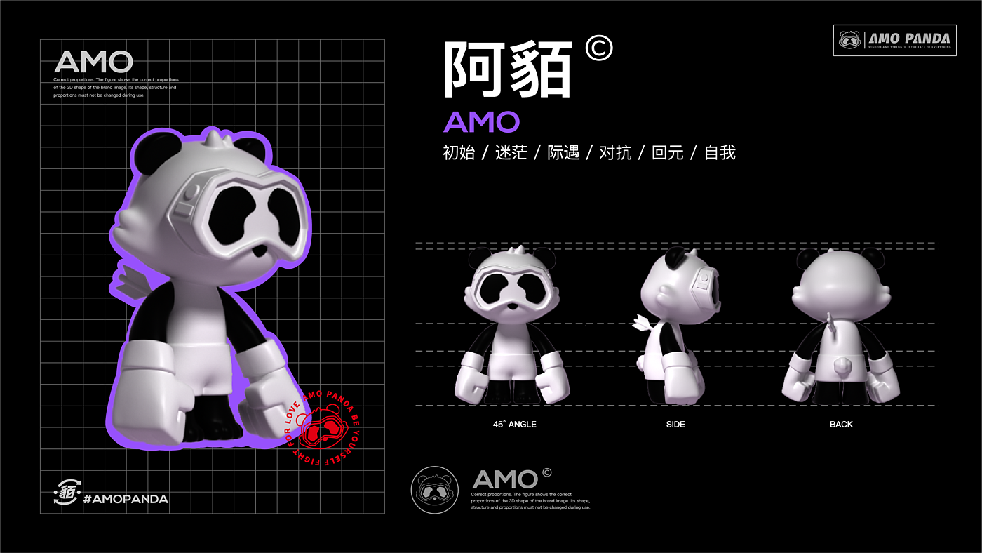 Tide play，Panda IP，IP Design，Trendy design，mascot design ，Toys，Toy design，industrial design，