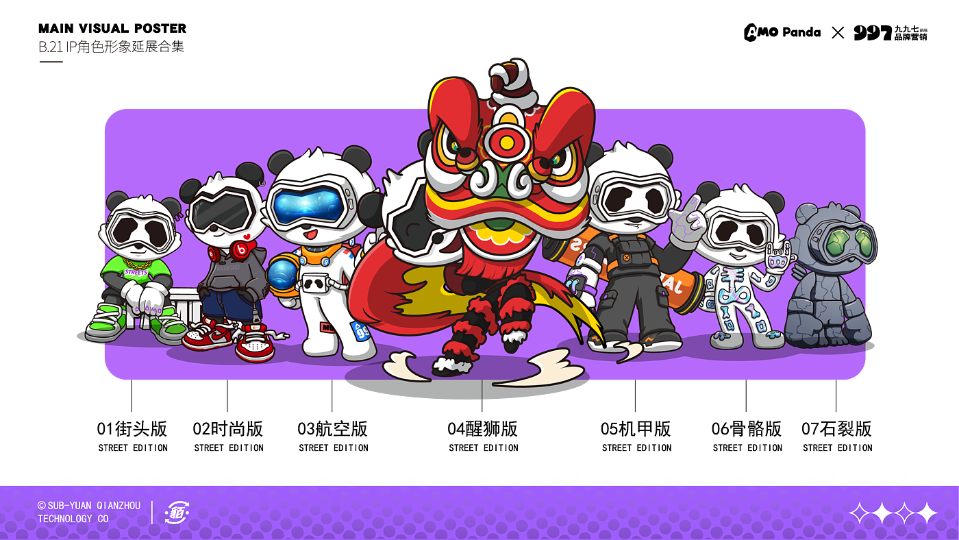 Tide play，Panda IP，IP Design，Trendy design，mascot design ，Toys，Toy design，industrial design，