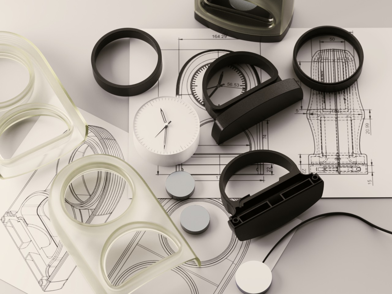 wireless charger ，Clock design，Spirit Reminder，alarm clock，