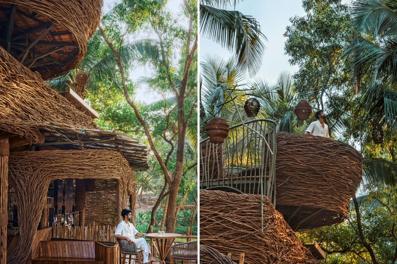 Innovative architecture，bird's eye view，Cliff Side Restaurant，