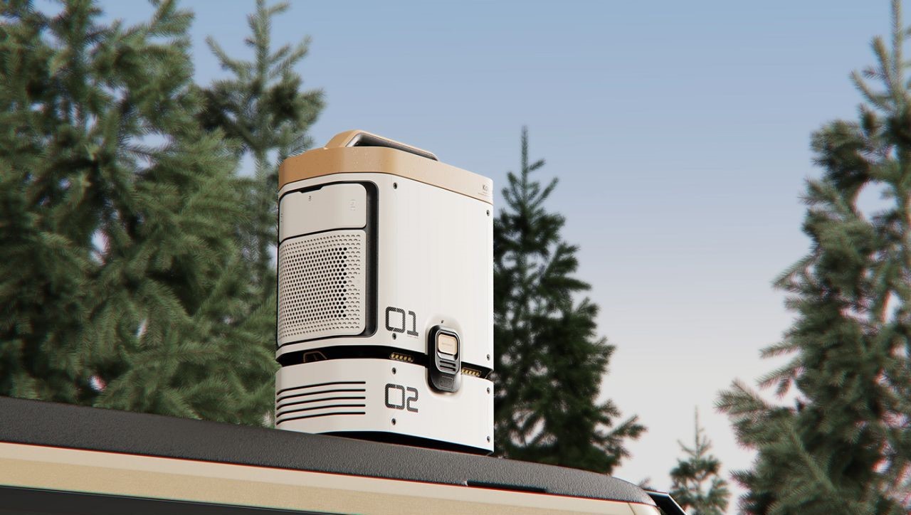 air conditioner，Portable，industrial design，outdoors，