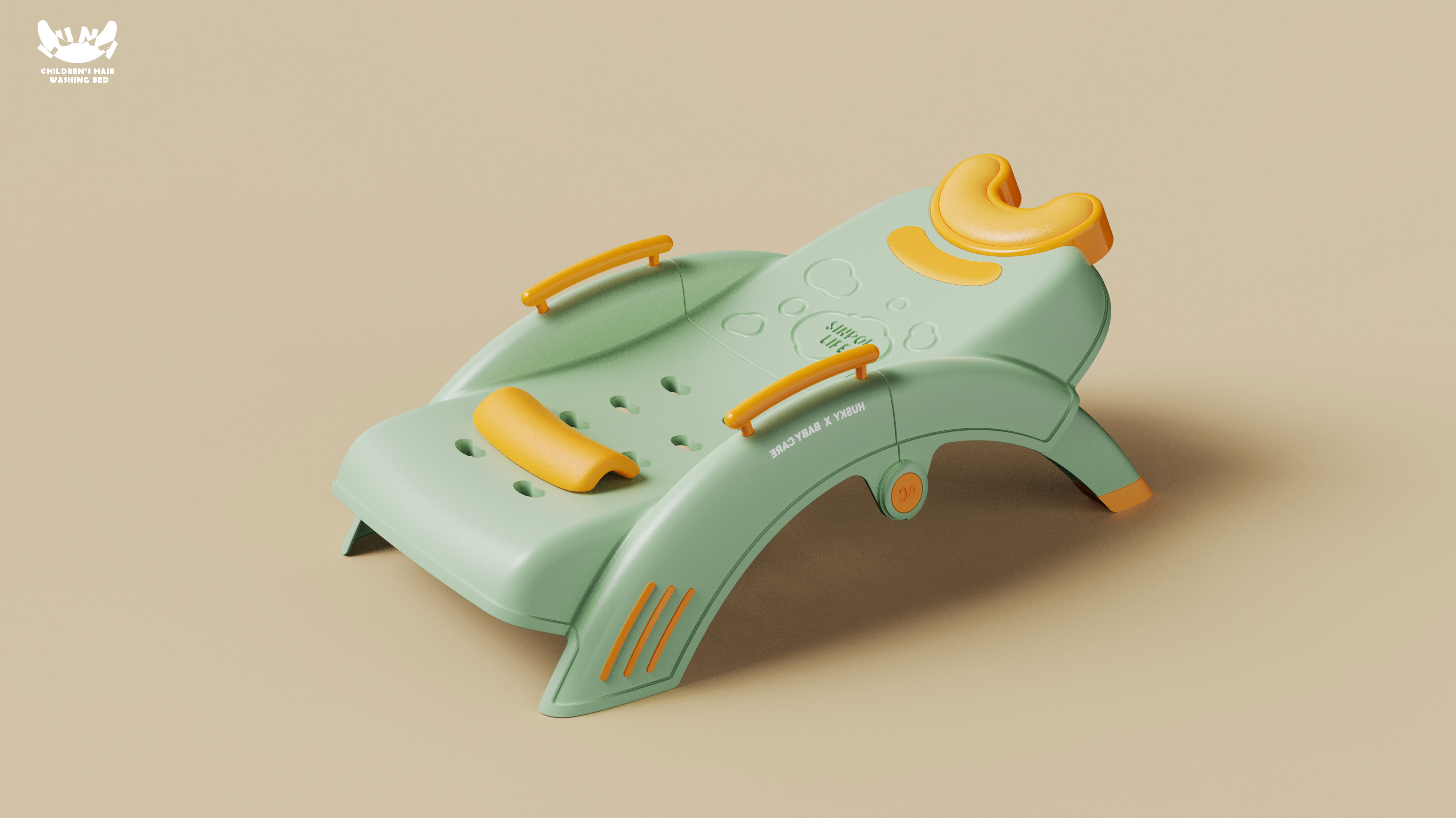 industrial design，Appearance design，Structural design，Children's shampoo bed，