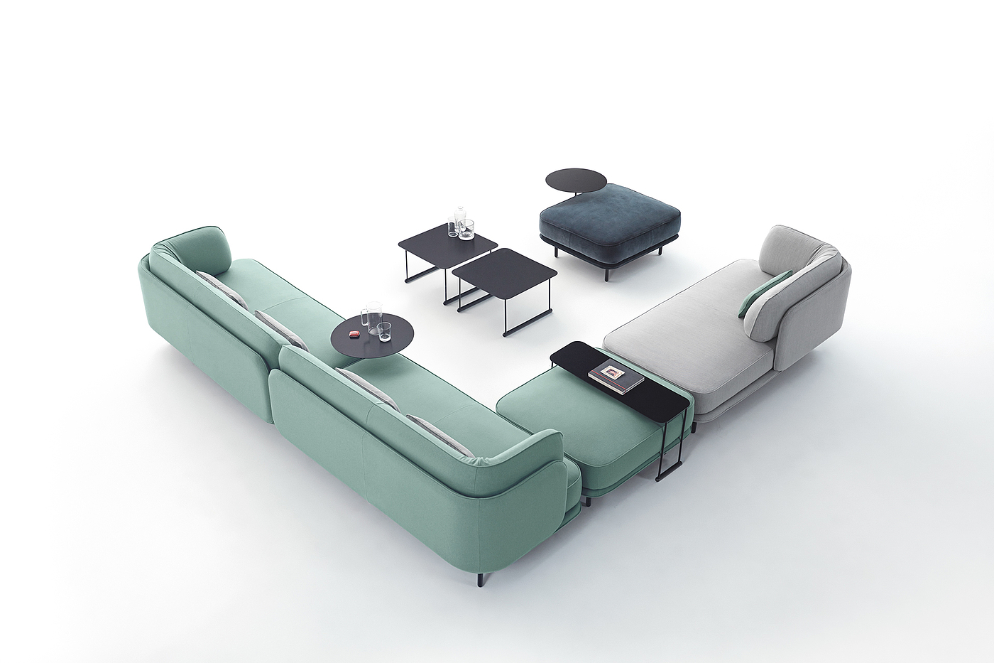 sofa，Serial design，furniture，
