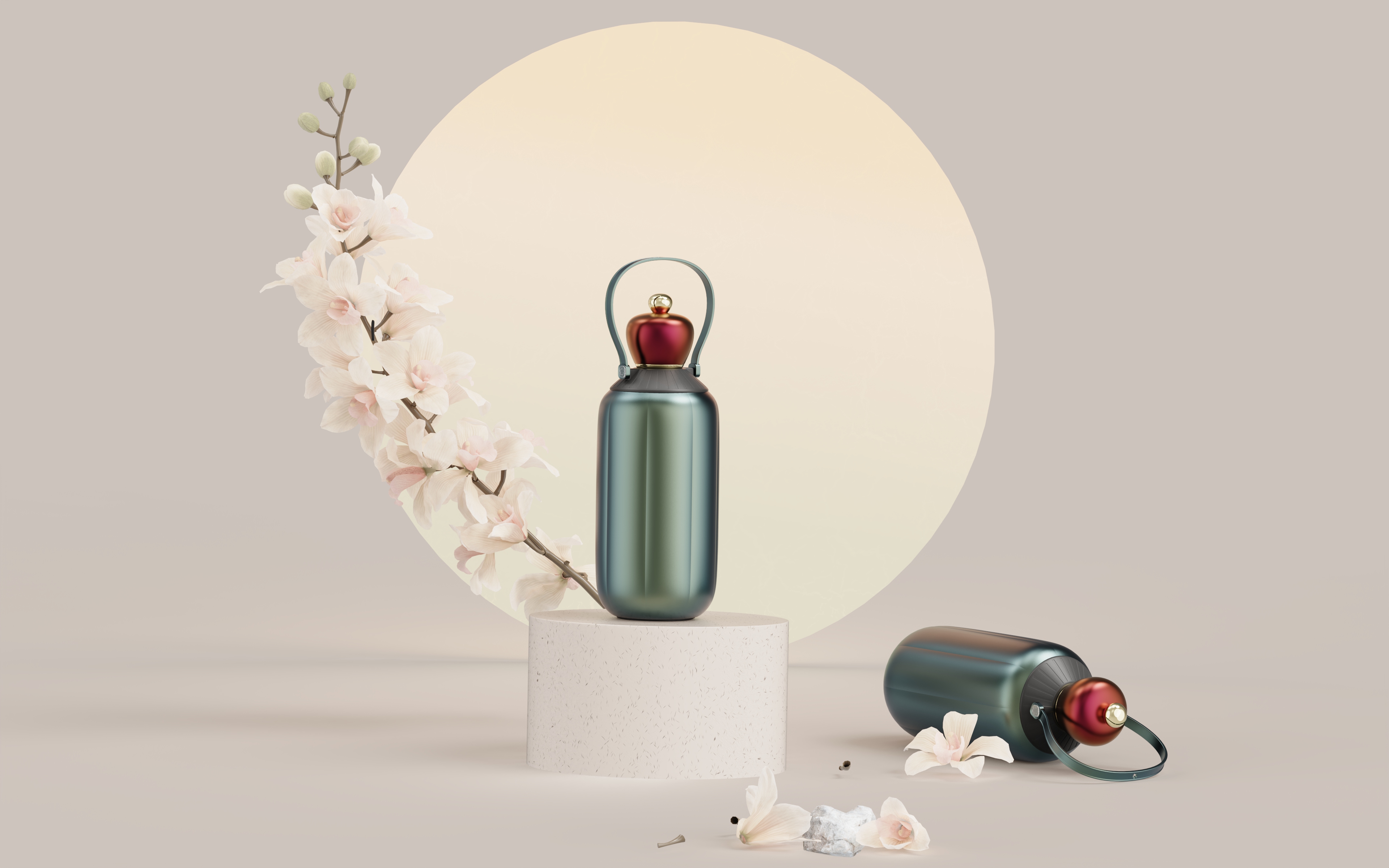 product design，industrial design，vacuum flask，National style，Appearance design，Chinese style，vacuum cup，