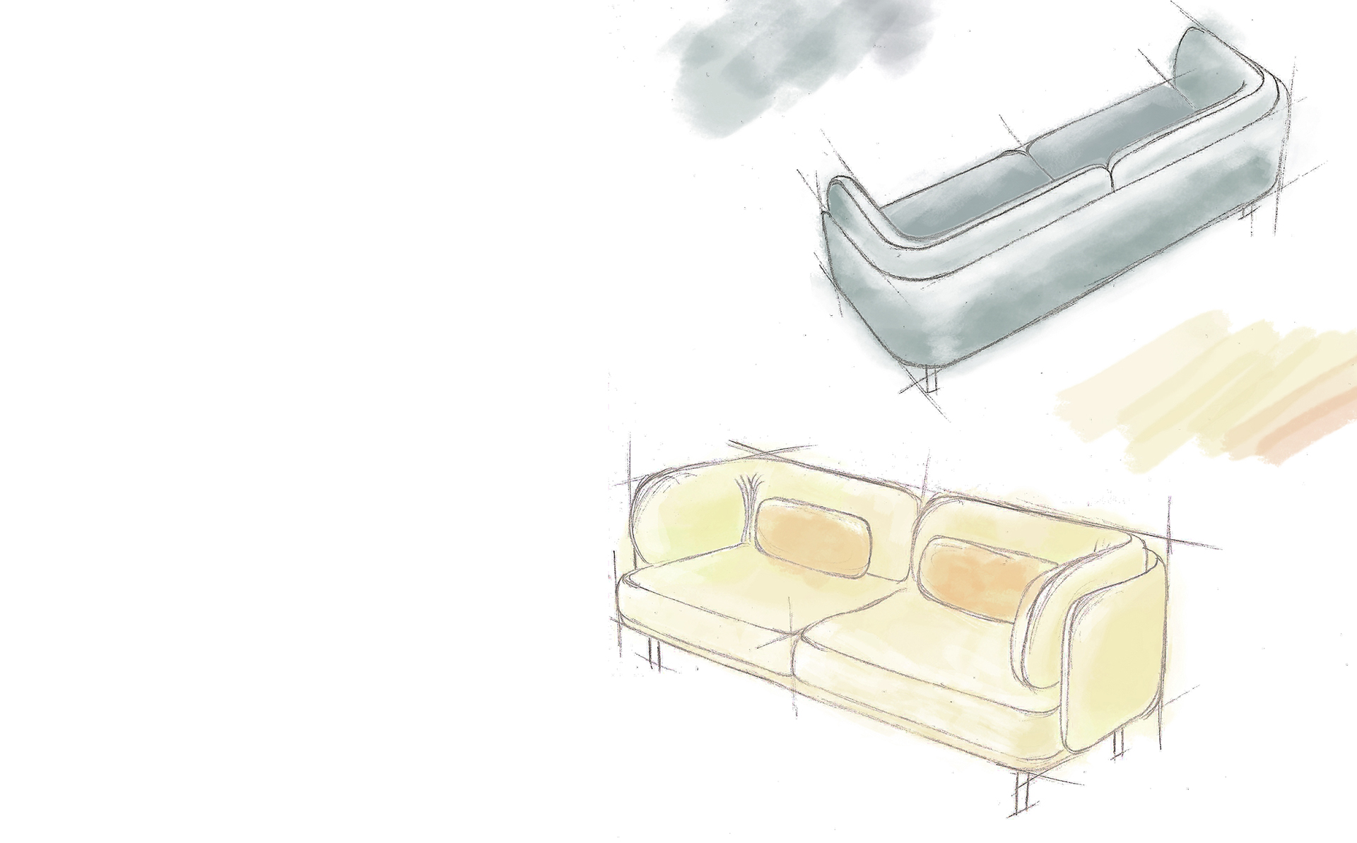 sofa，Serial design，furniture，