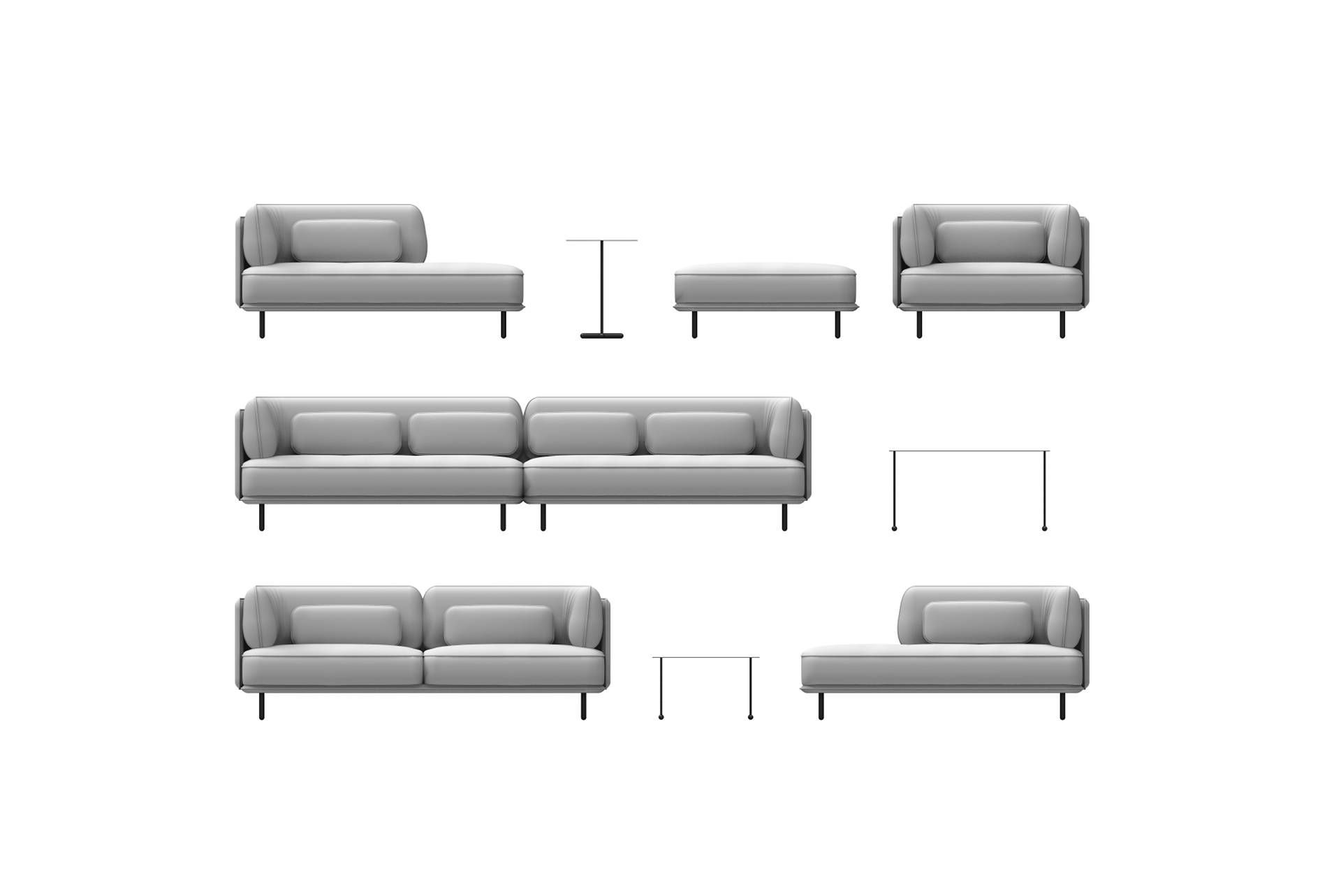 sofa，Serial design，furniture，
