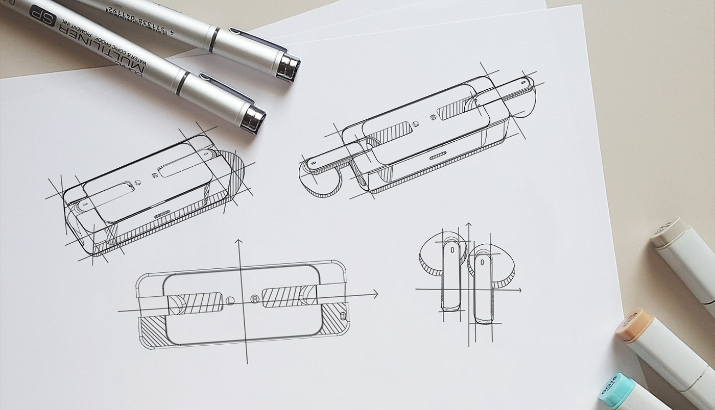 industrial design，Bluetooth headset，product design，3c，