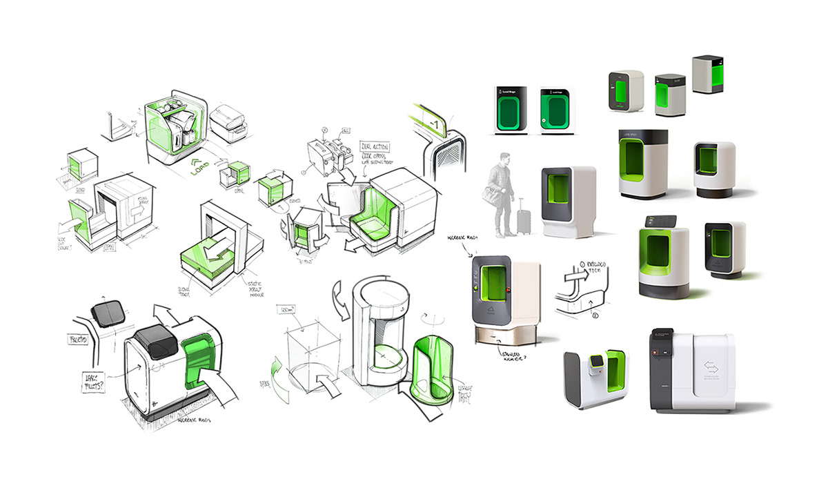 User experience，Ergonomics，industrial design，Baggage scanner，