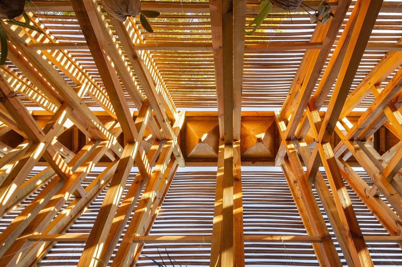 Pavilion，wooden ，Architectural design，