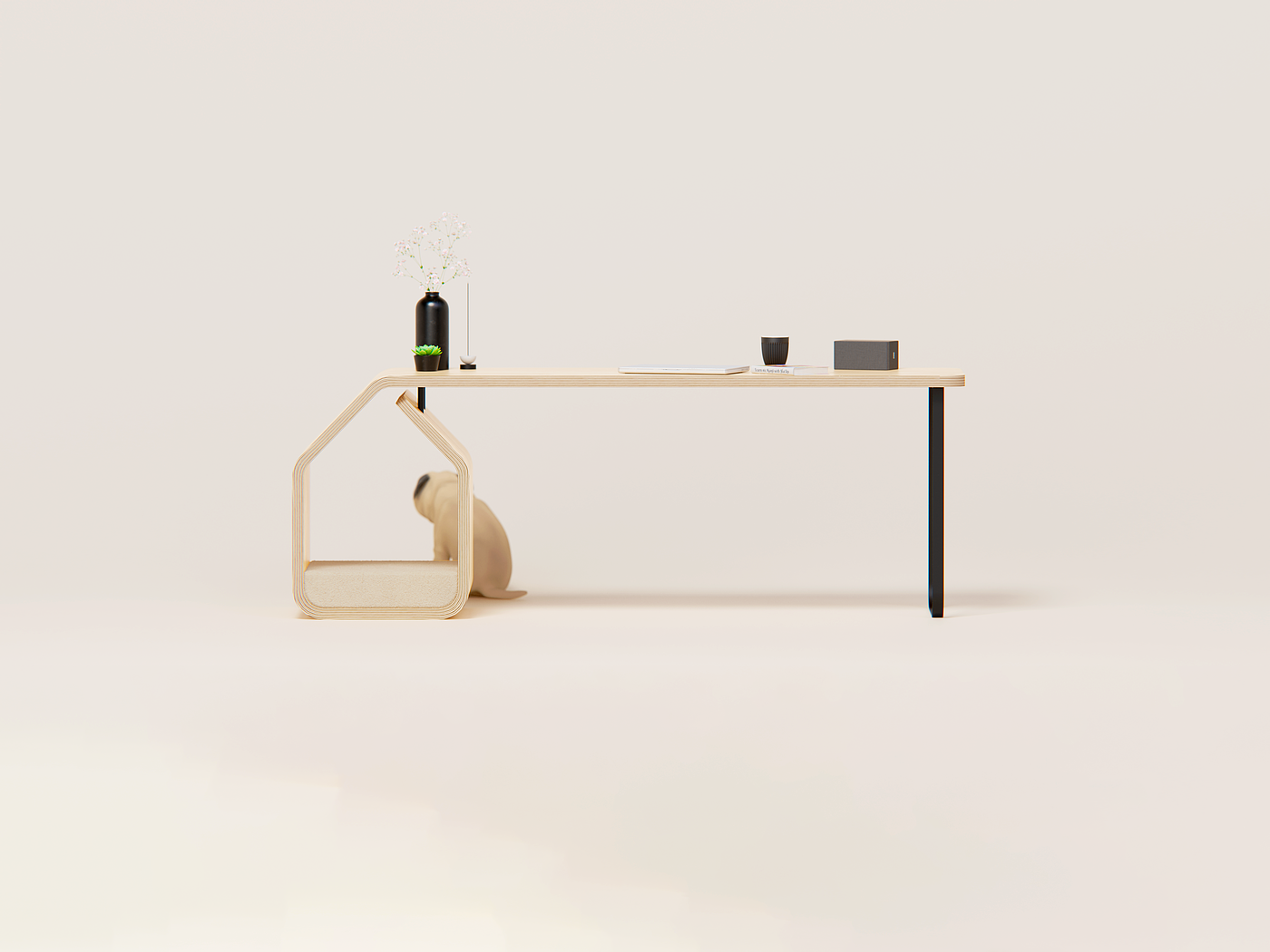 Dog Hut Desk，desk，multi-function，Simplicity，Design，