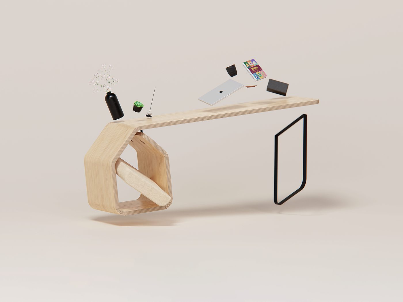 Dog Hut Desk，办公桌，多功能，简约，设计，