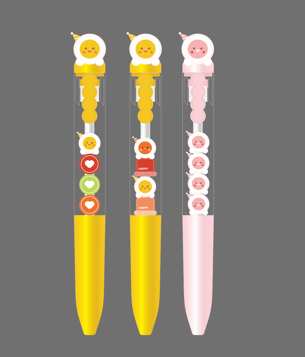 Cute fun，pen，Stationery，Press pen，