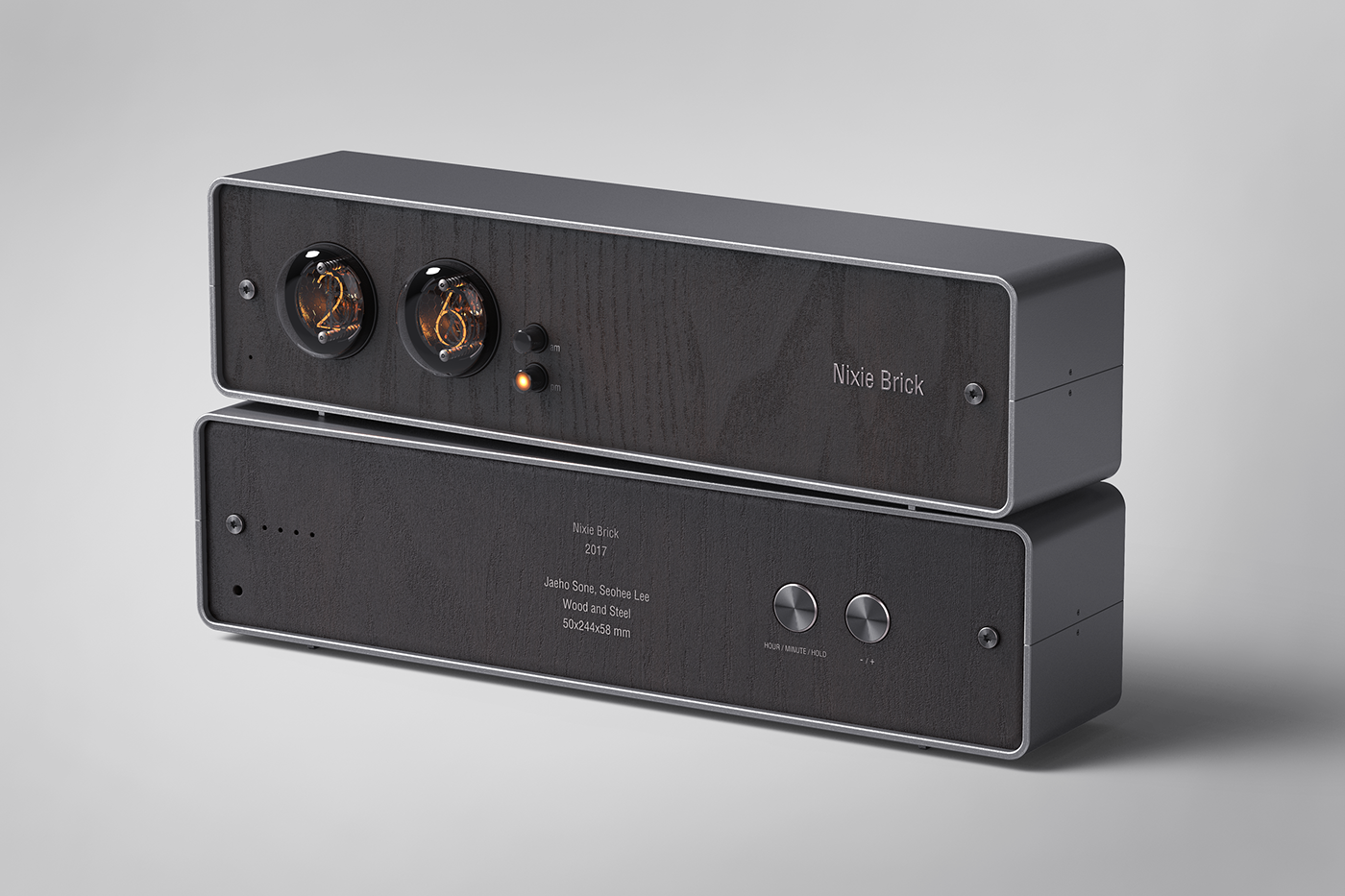 Clock，silent，Nixie，brick，