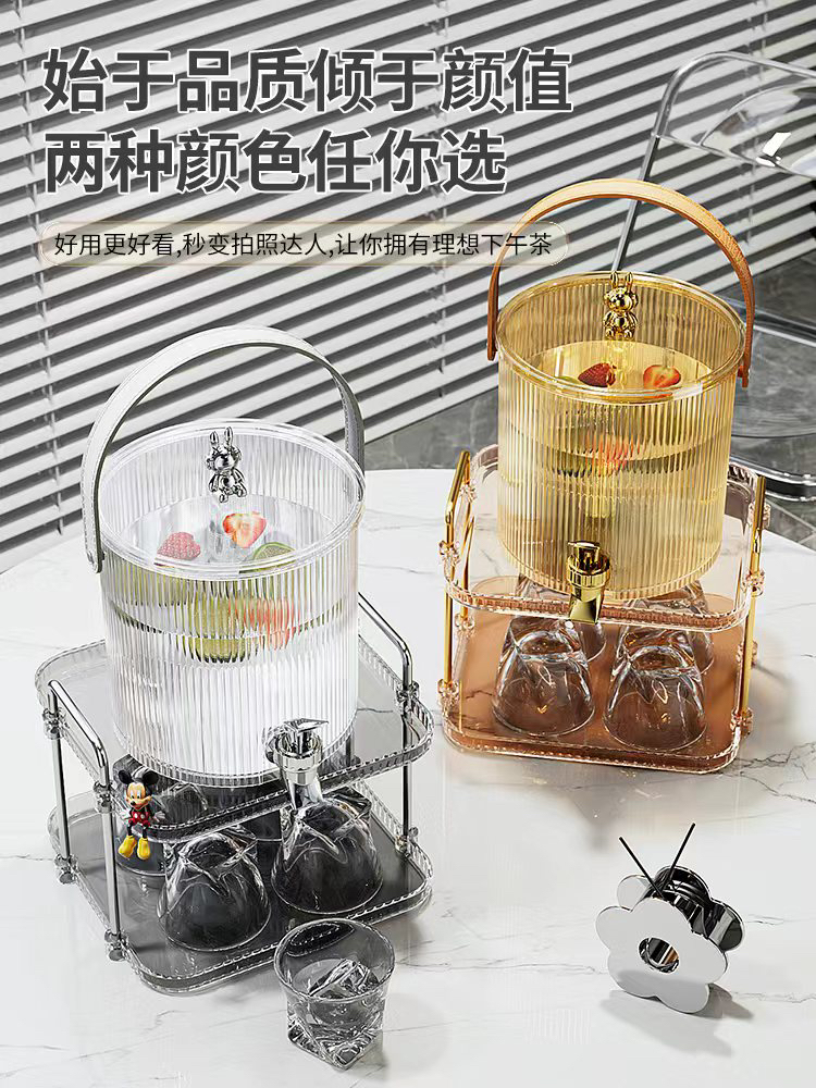 Cold kettle with faucet，pot ，Juice jug，Juice bucket，Cold bucket，Curling，Refrigerator cold kettle，