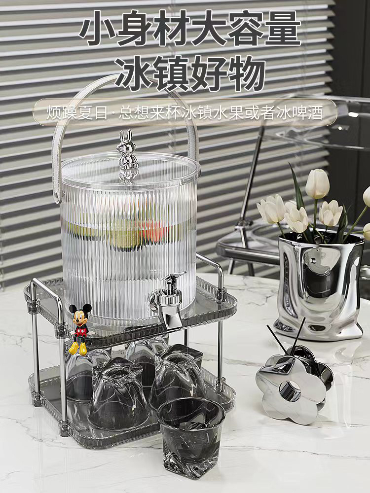 Cold kettle with faucet，pot ，Juice jug，Juice bucket，Cold bucket，Curling，Refrigerator cold kettle，