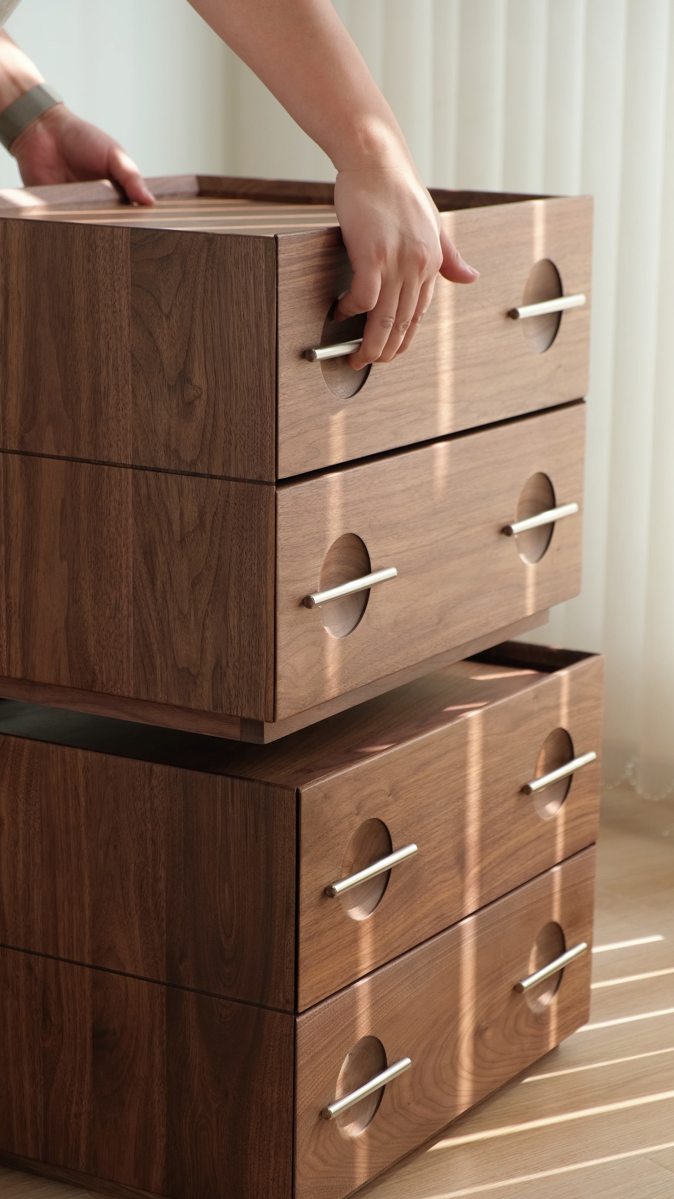 Residential Furniture，Original design，furniture design ，Solid Wood Side Cabinet，bedside cupboard，Combined cabinet，Solid wood furniture，