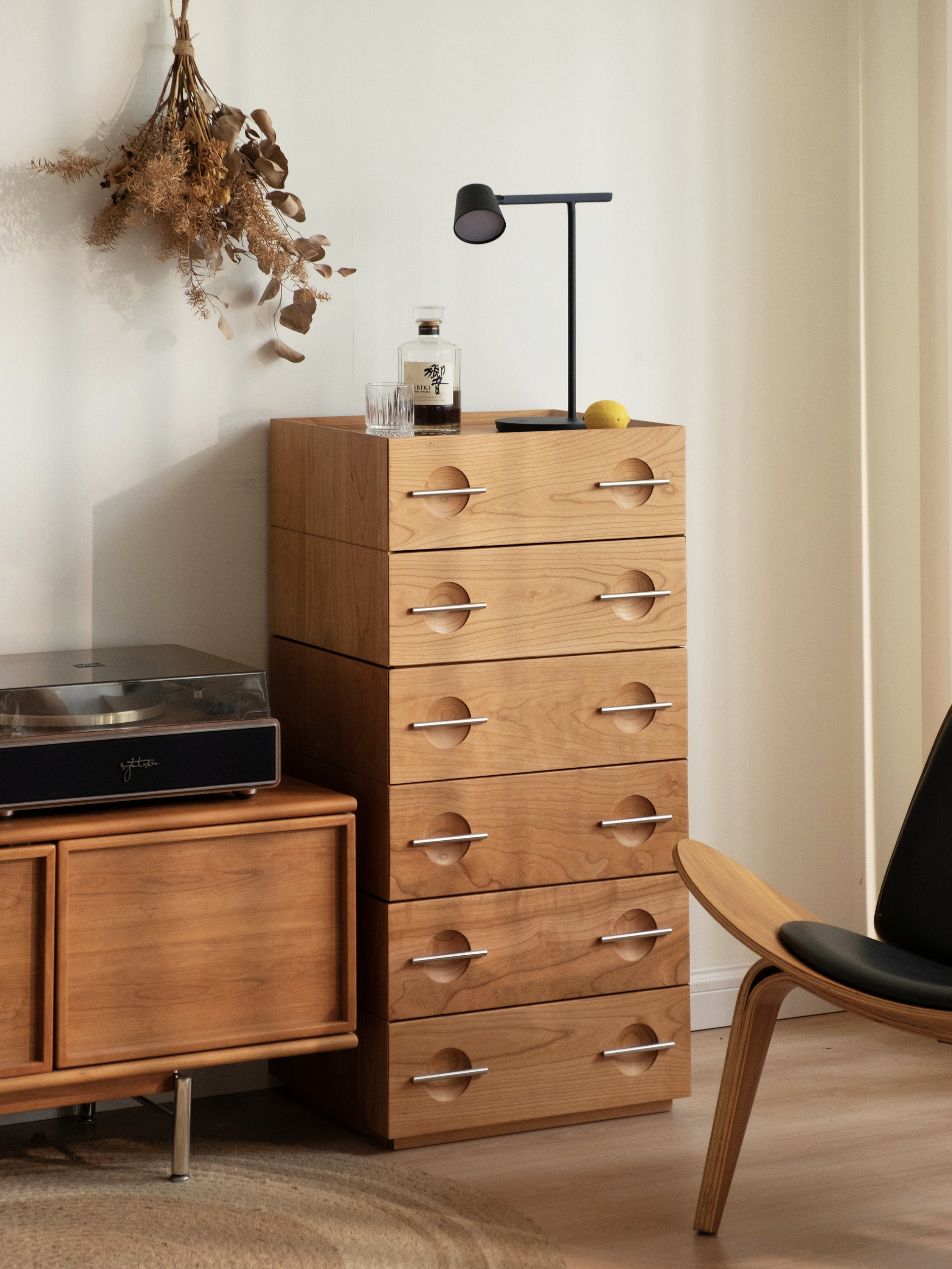 Residential Furniture，Original design，furniture design ，Solid Wood Side Cabinet，bedside cupboard，Combined cabinet，Solid wood furniture，