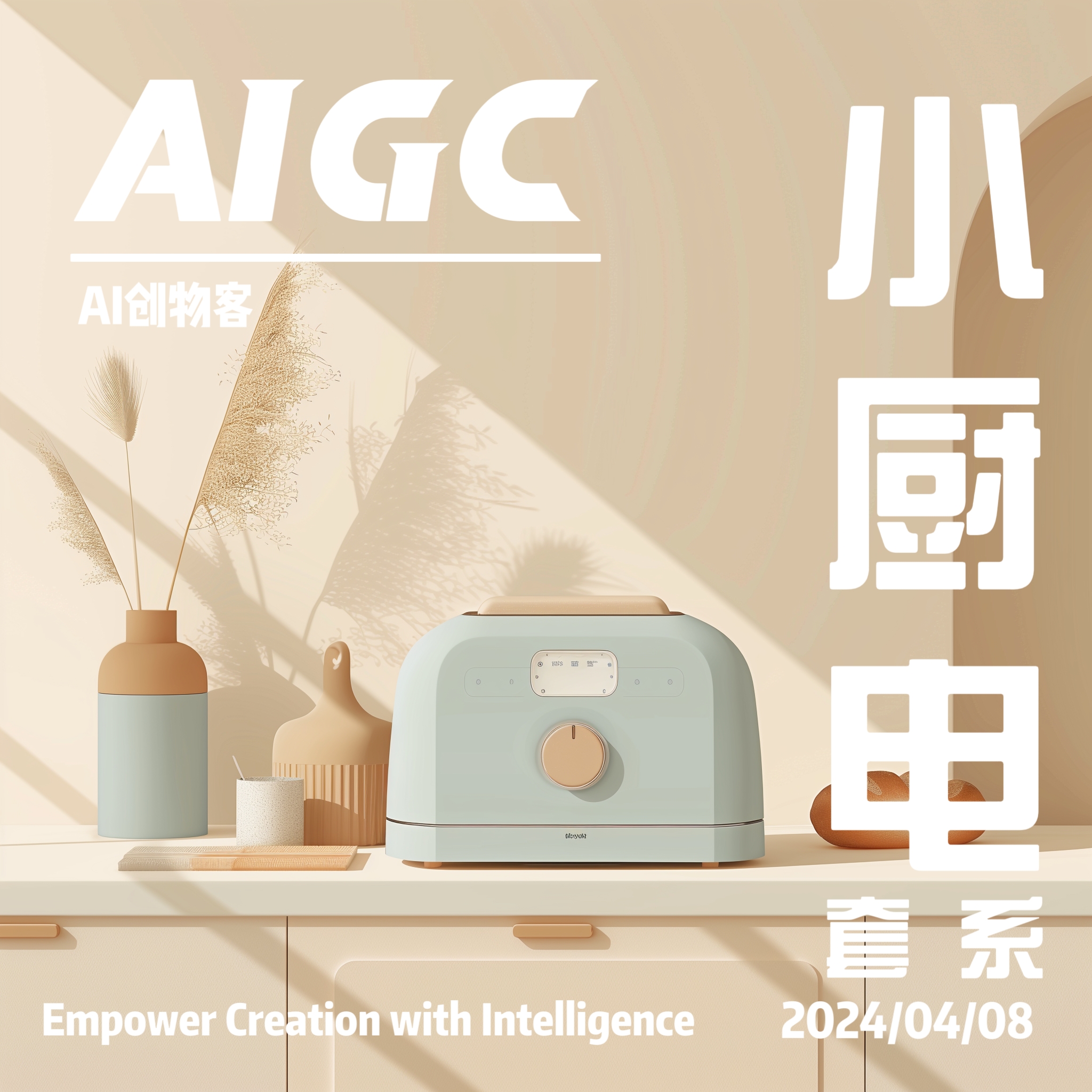 AIGC，AI design，industrial design，product design，small home appliances，Nested products，