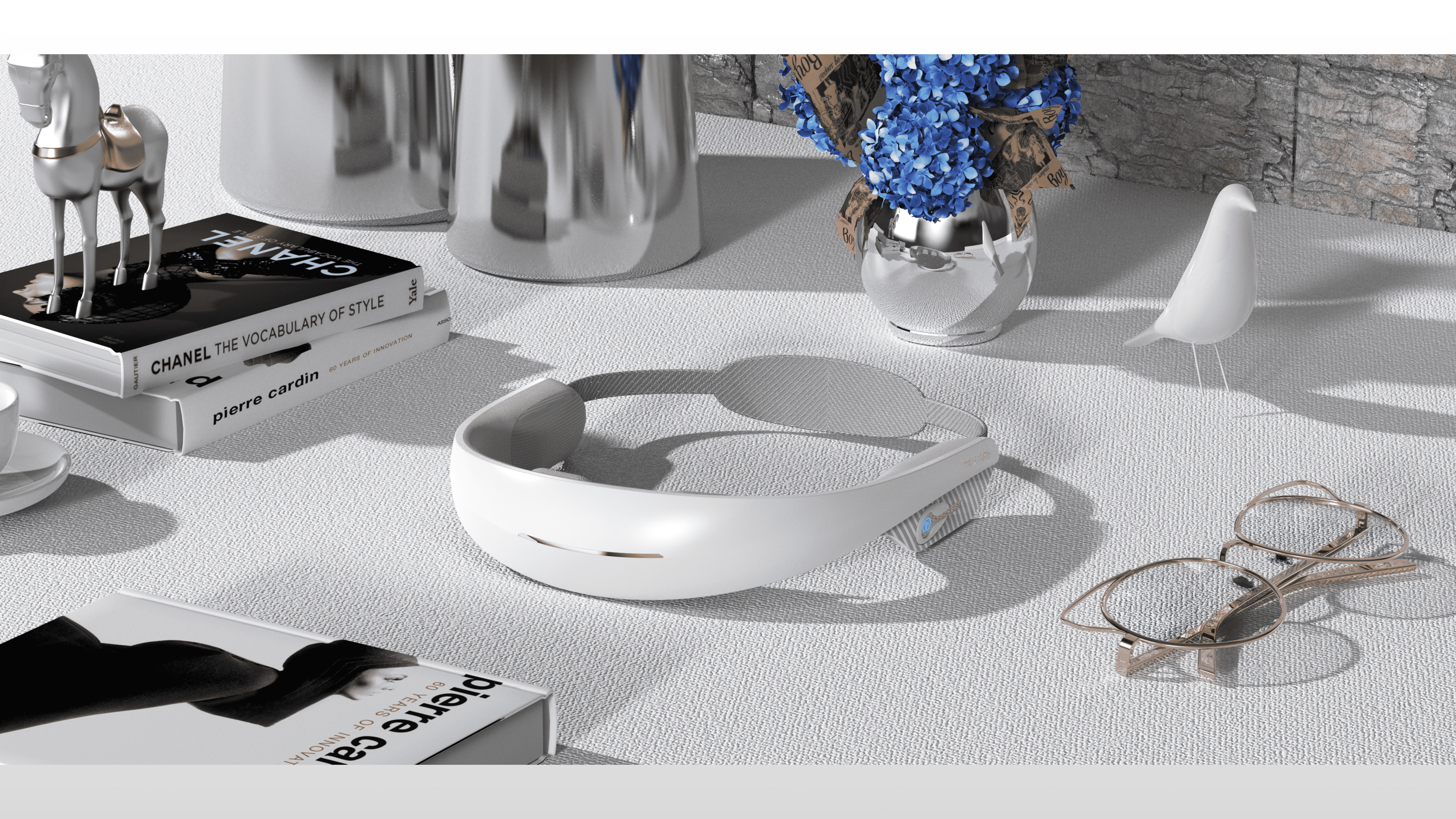 Bone conduction，headset，Headwear，Massage apparatus，Render，Wearing diagram，Bone conduction，headset，Headwear，Massage apparatus，Render，Wearing diagram，