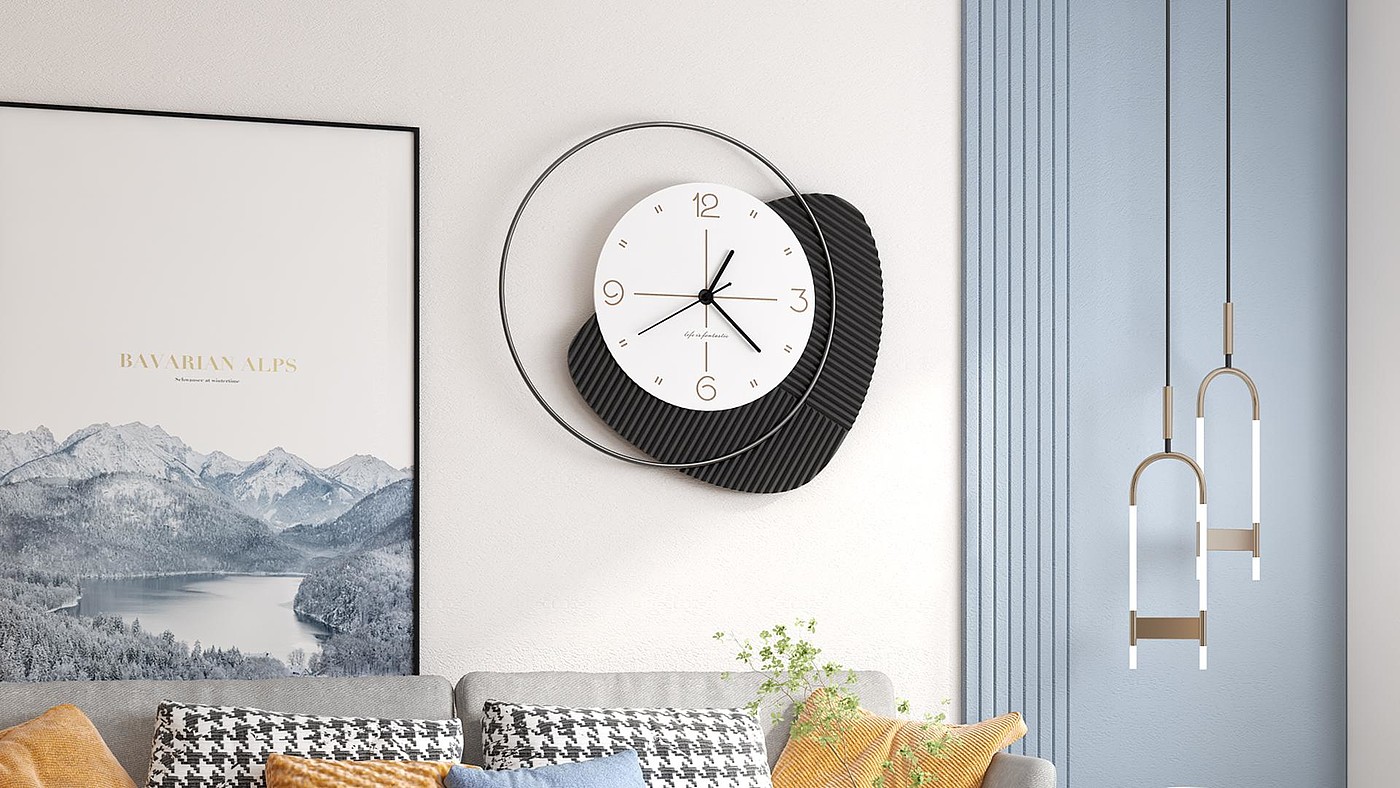 Clock design，American muse award，Muse Design Award，Wall clock，Minimalist Art Pendant，Ai Shi，