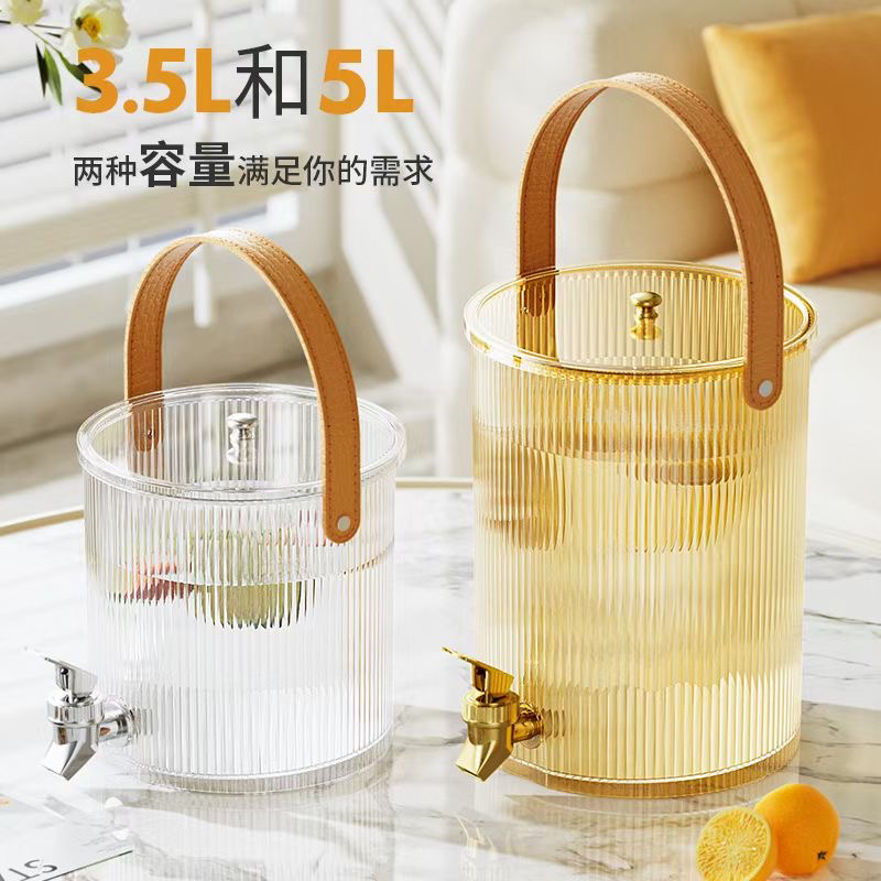 Cold kettle with faucet，pot ，Juice jug，Juice bucket，Cold bucket，Curling，Refrigerator cold kettle，