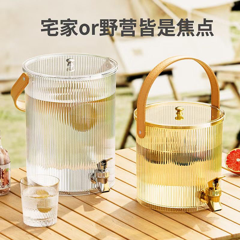 Cold kettle with faucet，pot ，Juice jug，Juice bucket，Cold bucket，Curling，Refrigerator cold kettle，